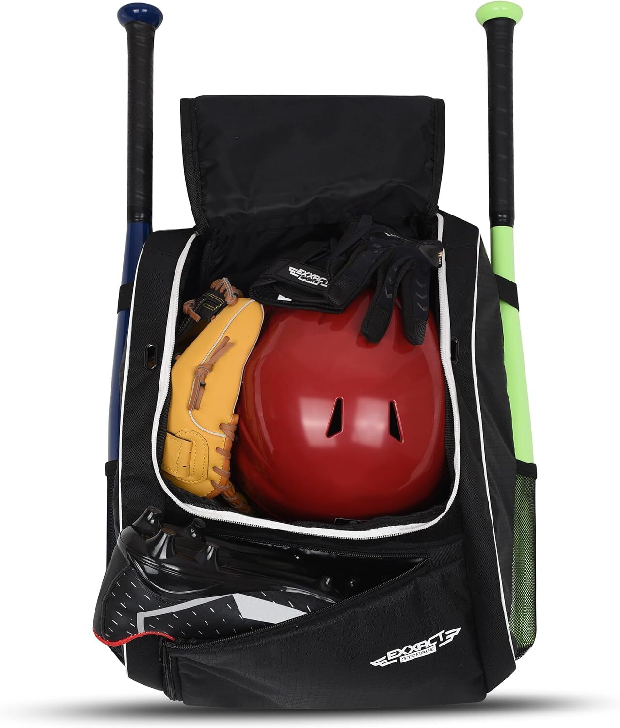 Exxact Sports Baseball Bat Bag with Shoe Compartment & Fence Hook Softball Bag