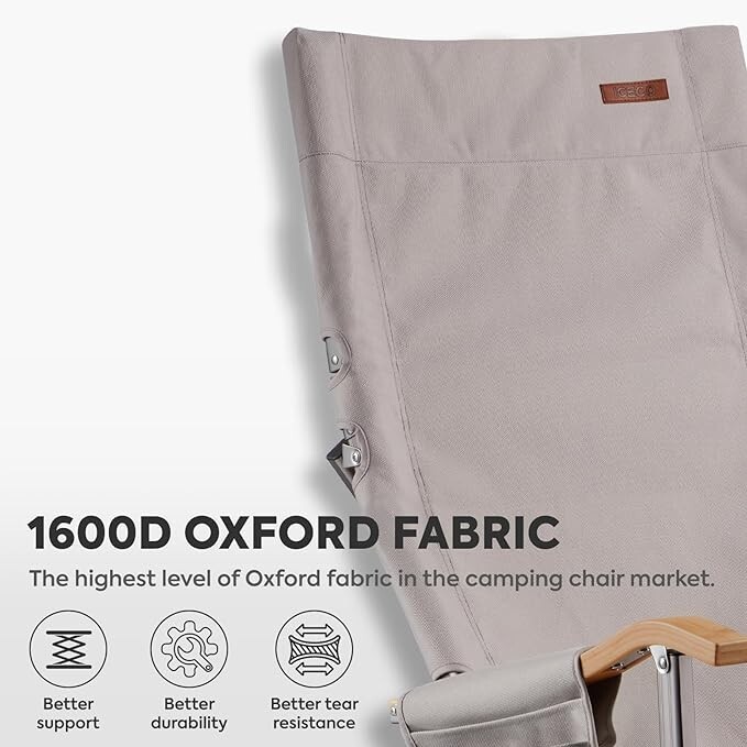 High Back Camping Chairs Heavy Duty Folding with Storage Bag(Not Adjustable)