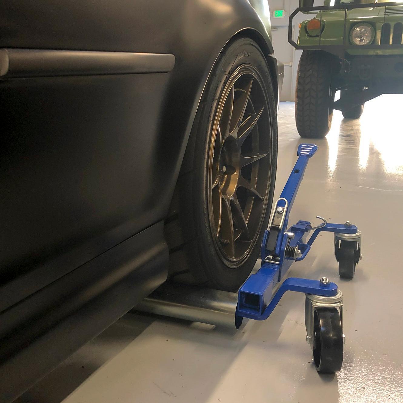 Jackco 1500 LB 12.5” Wheel Car Positioning Dolly -Ratcheting (4 Pack with Stand)