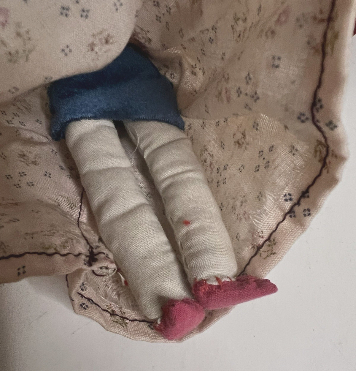 3 Vintage Navajo Fabric Doll Family Handmade Native American Man Woman Child