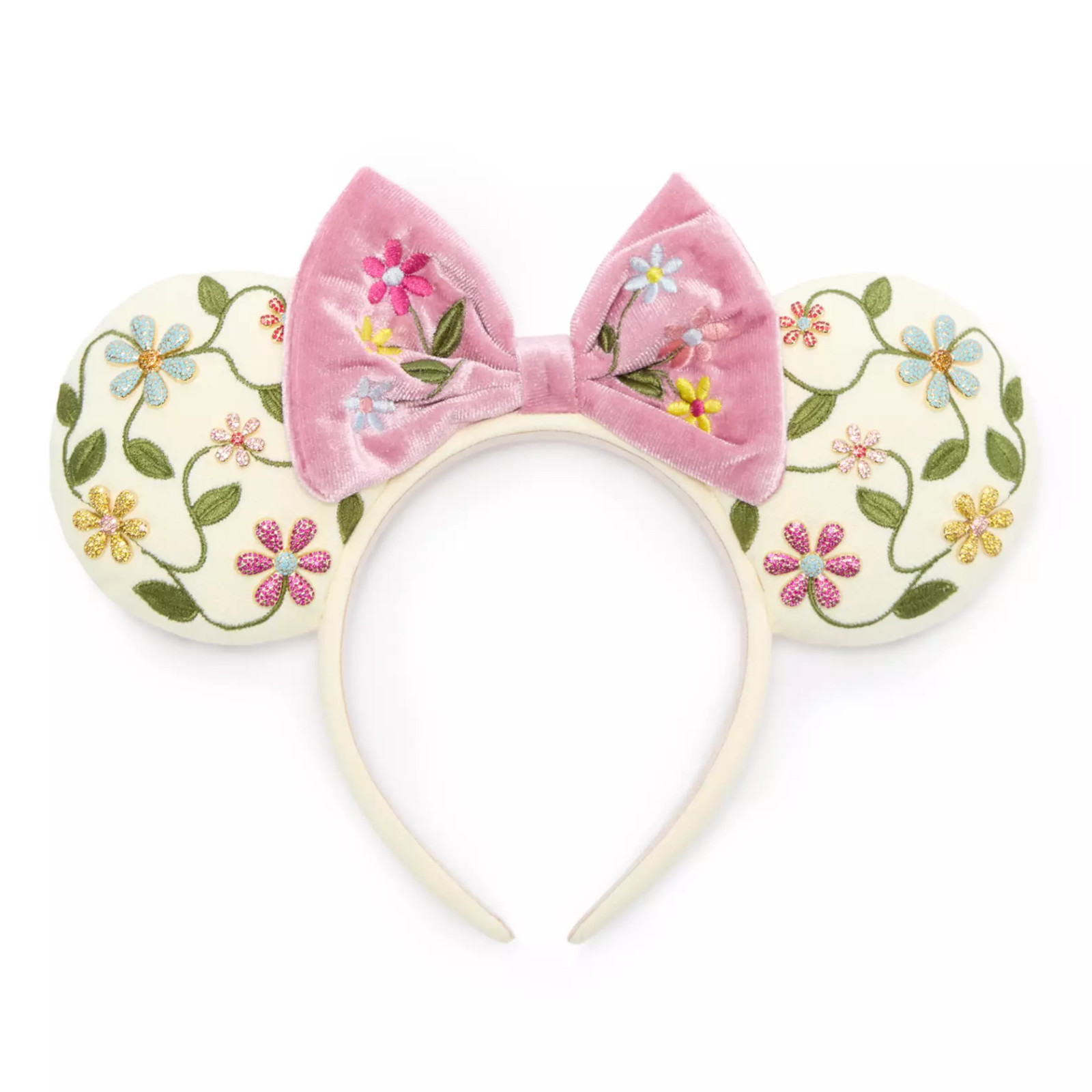 Disney Parks Baublebar Minnie Mouse Floral Ear Headband Spring Flowers