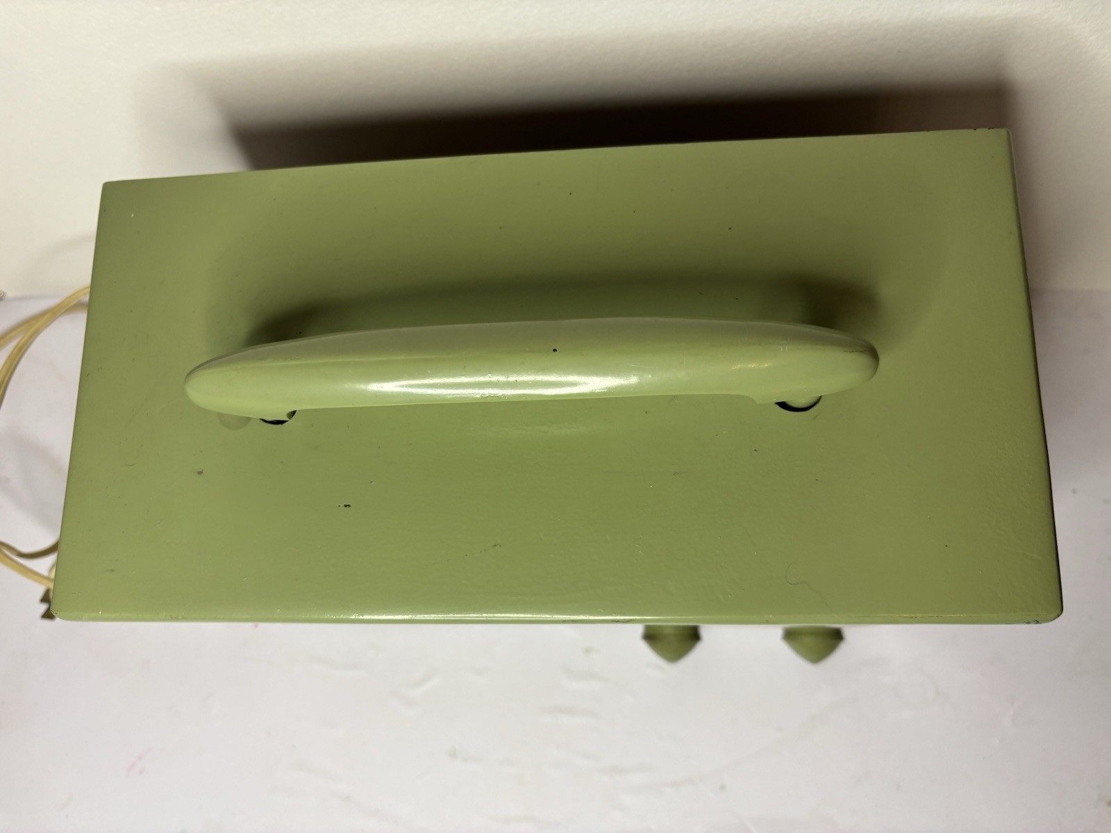 Vtg 1930s Emerson "Bullseye" Tube Radio - Green - Works! Art Deco MCM 8CW-334-2