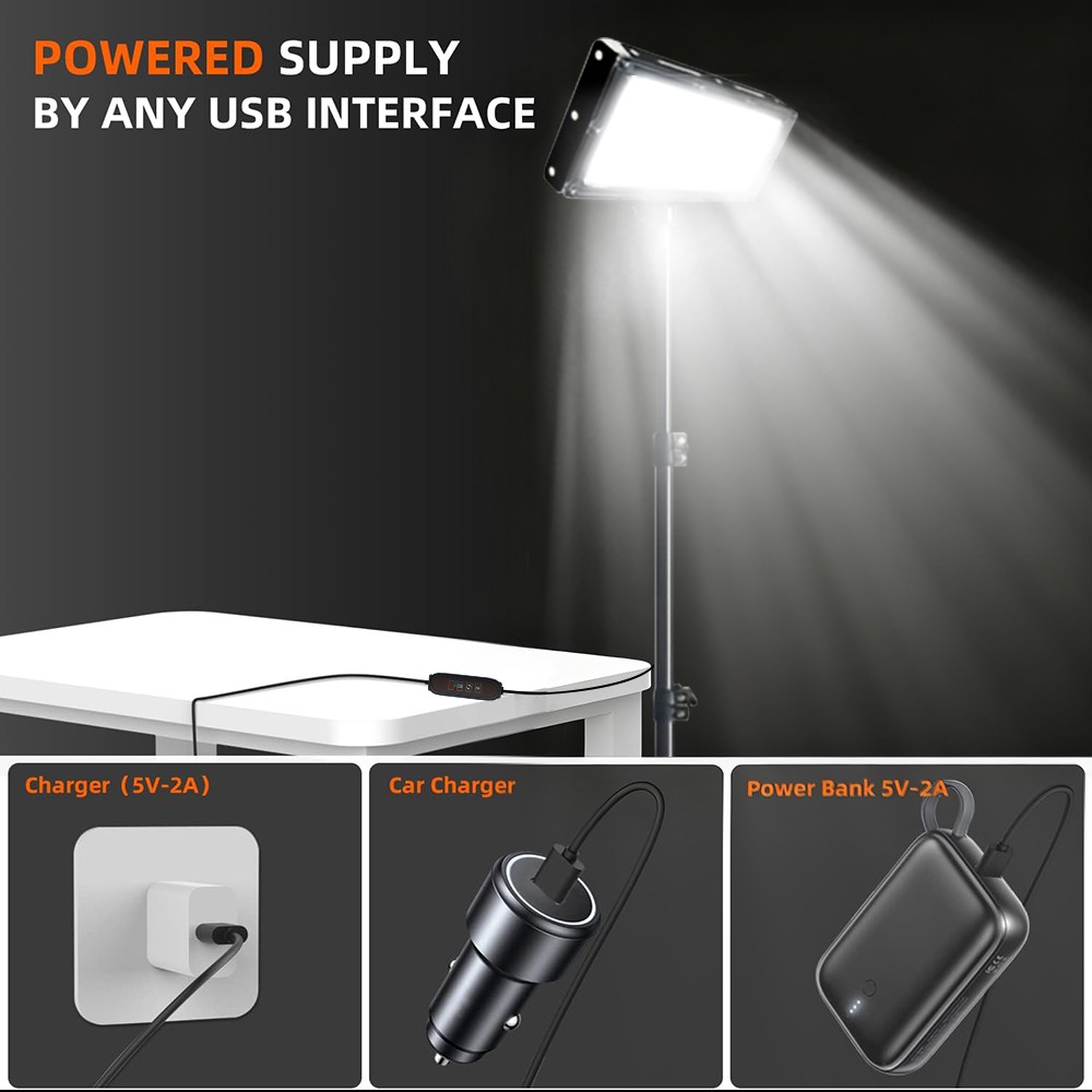 2pcs Adjustable 22000 Lumen LED Work Lights with Foldable Tripod Stand 6500K