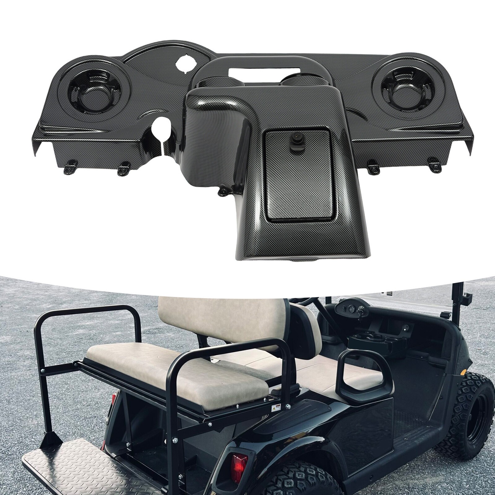 Carbon Fiber Color Dashboard Console Panel For 2008-Up EZGO RXV Models