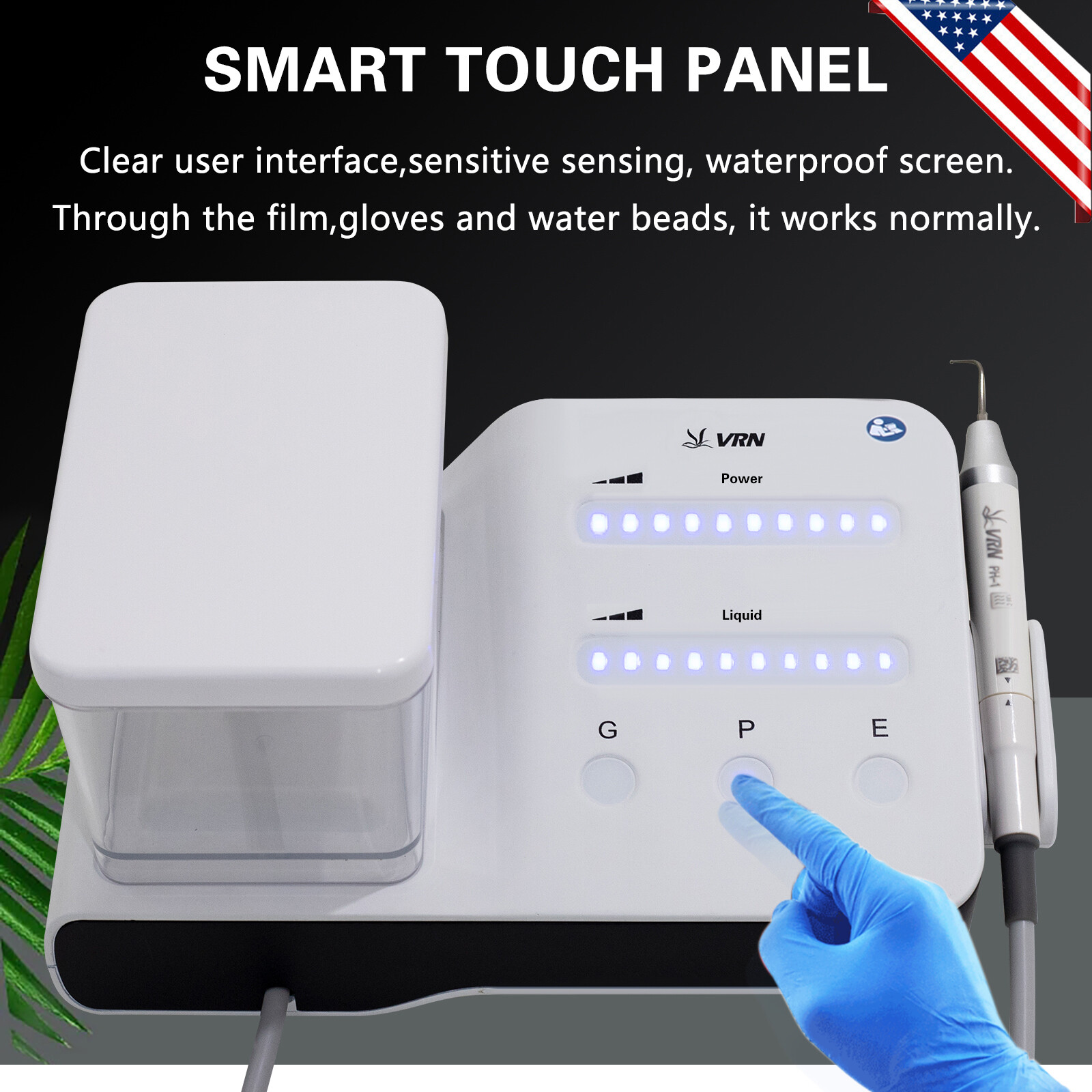 LED Dental Portable Ultrasonic Piezo Scaler + Bottle fit EMS Cavitron Handpiece