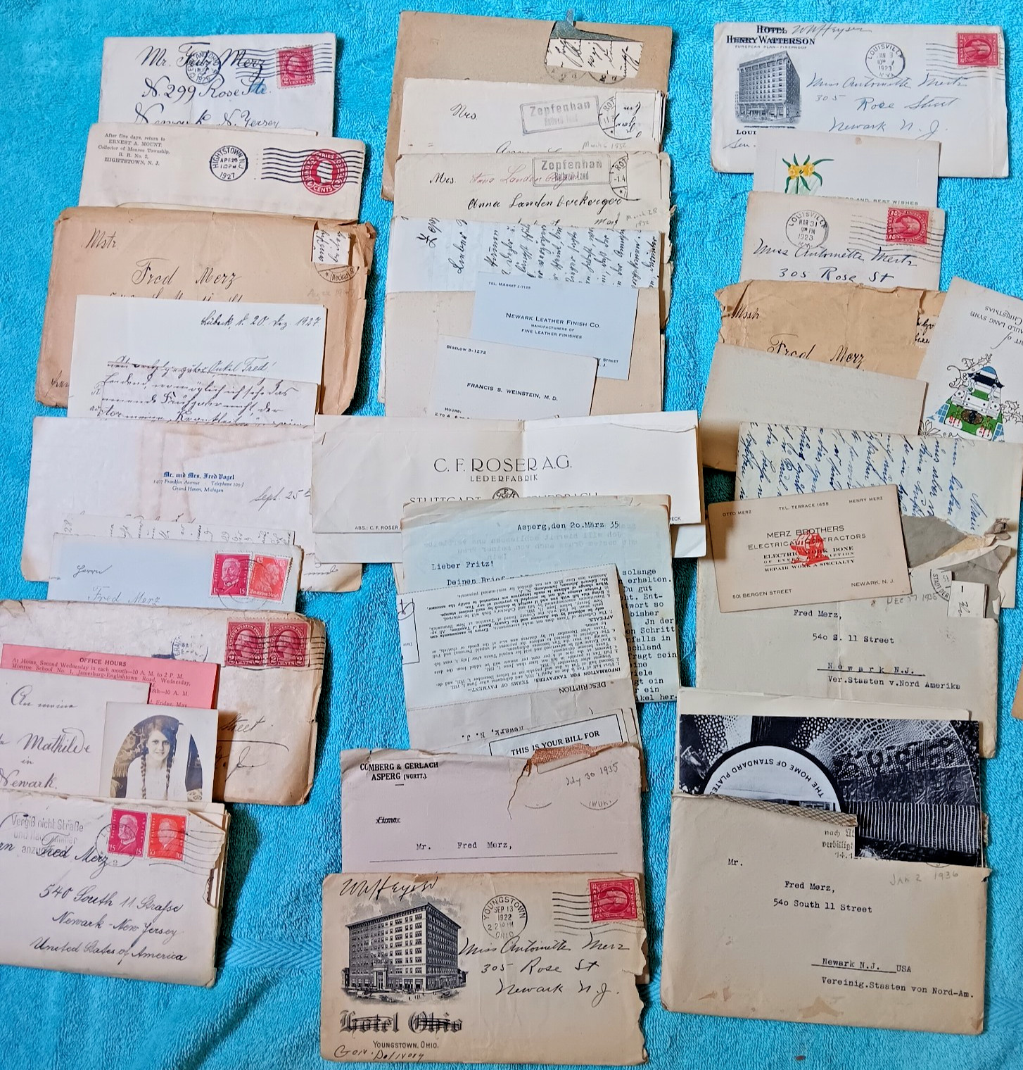 1910 to 1930's letter's from and to Nazi supporter stock #799