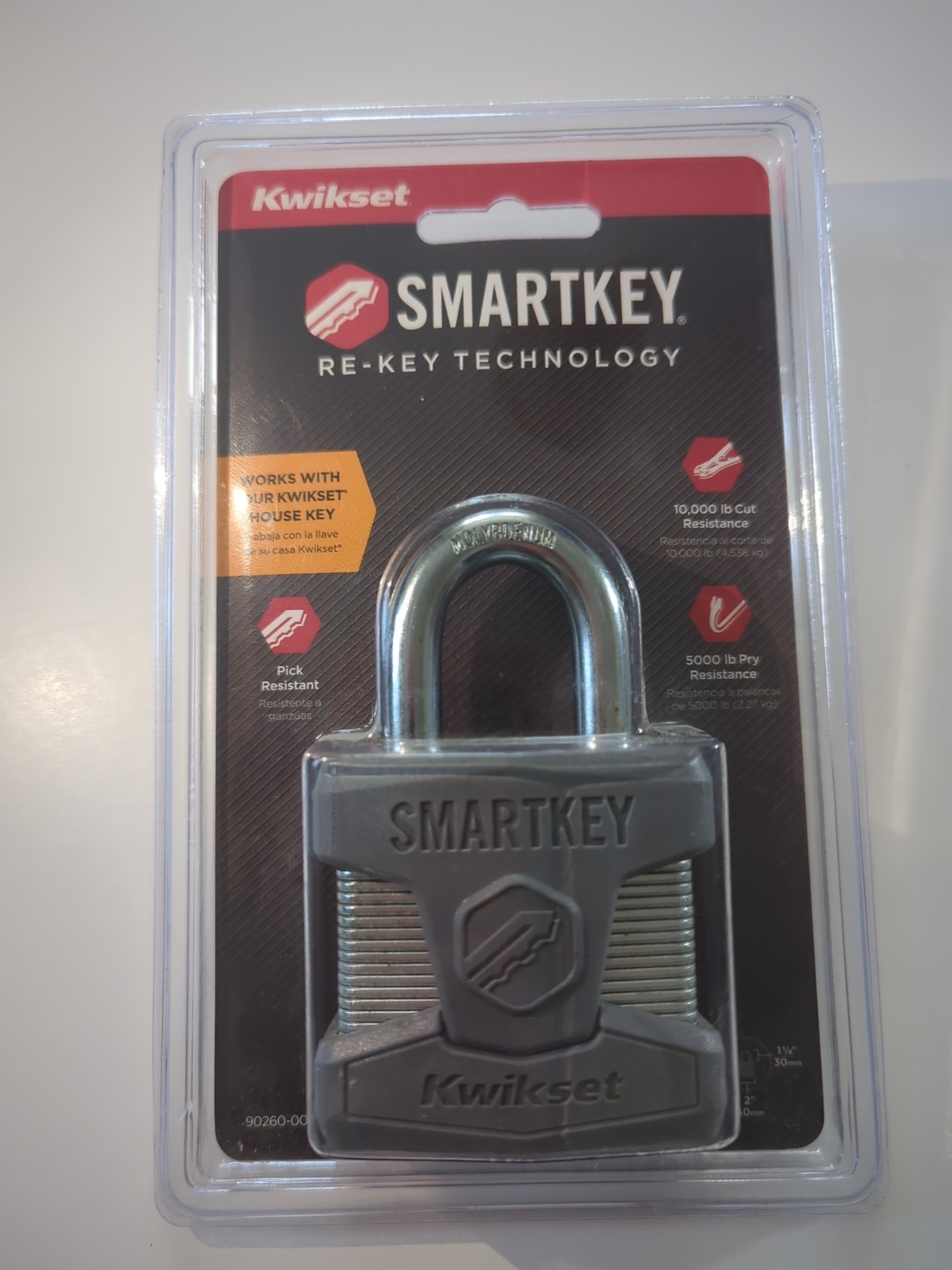 Genuine OEM Kwikset SmartKey Padlock Standard Shackle Part# 90260-001 NOS
