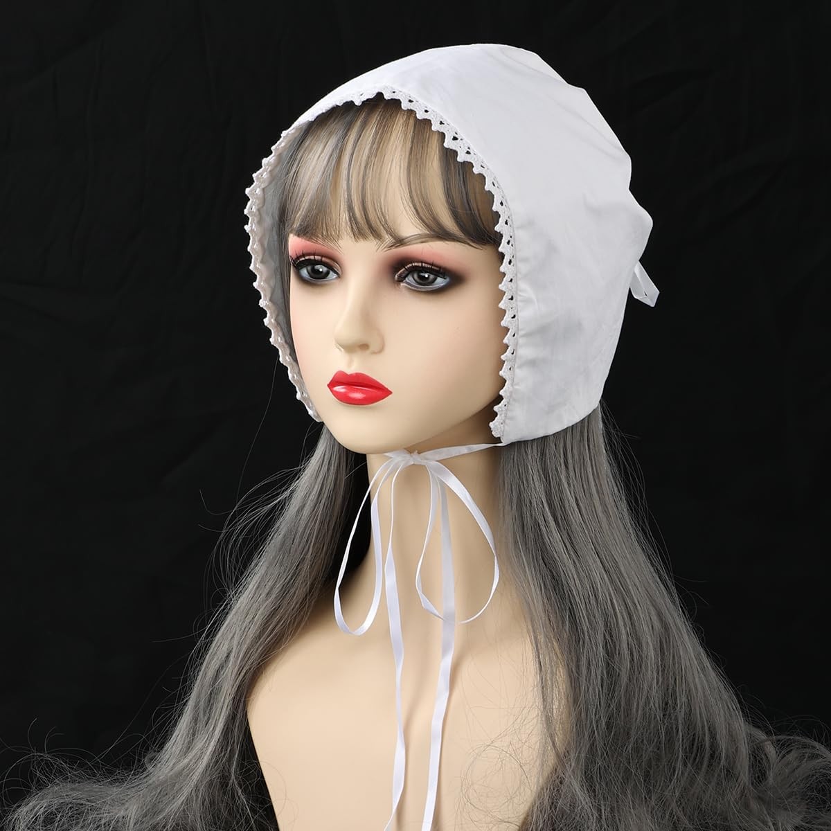 Peasant Amish Hat Prairie Cap Women Girls Pioneer Colonial Bonnet 100 Cotton