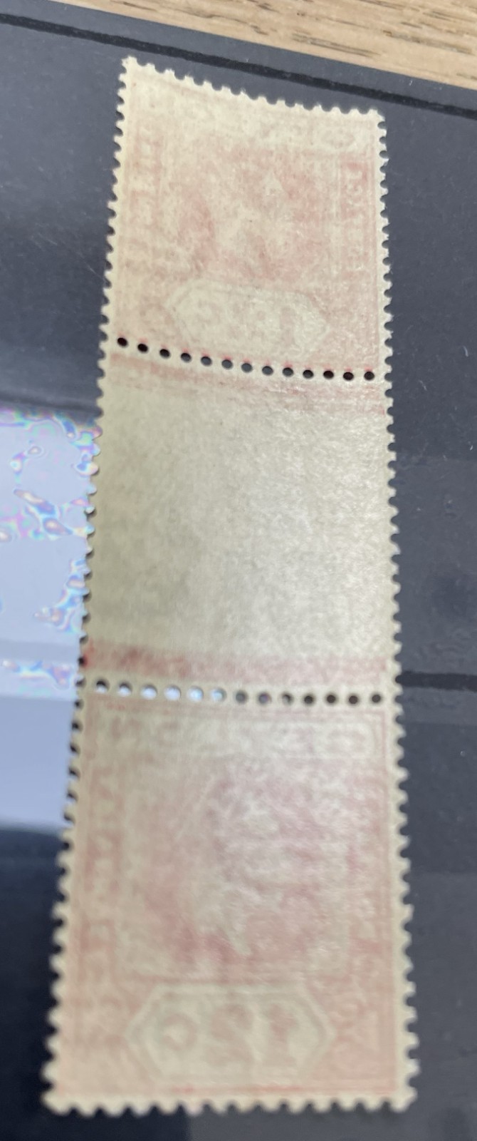 Ceylon 1921-32 12c Die I and II gutter pair never hinged mint, SG 347c cat £160