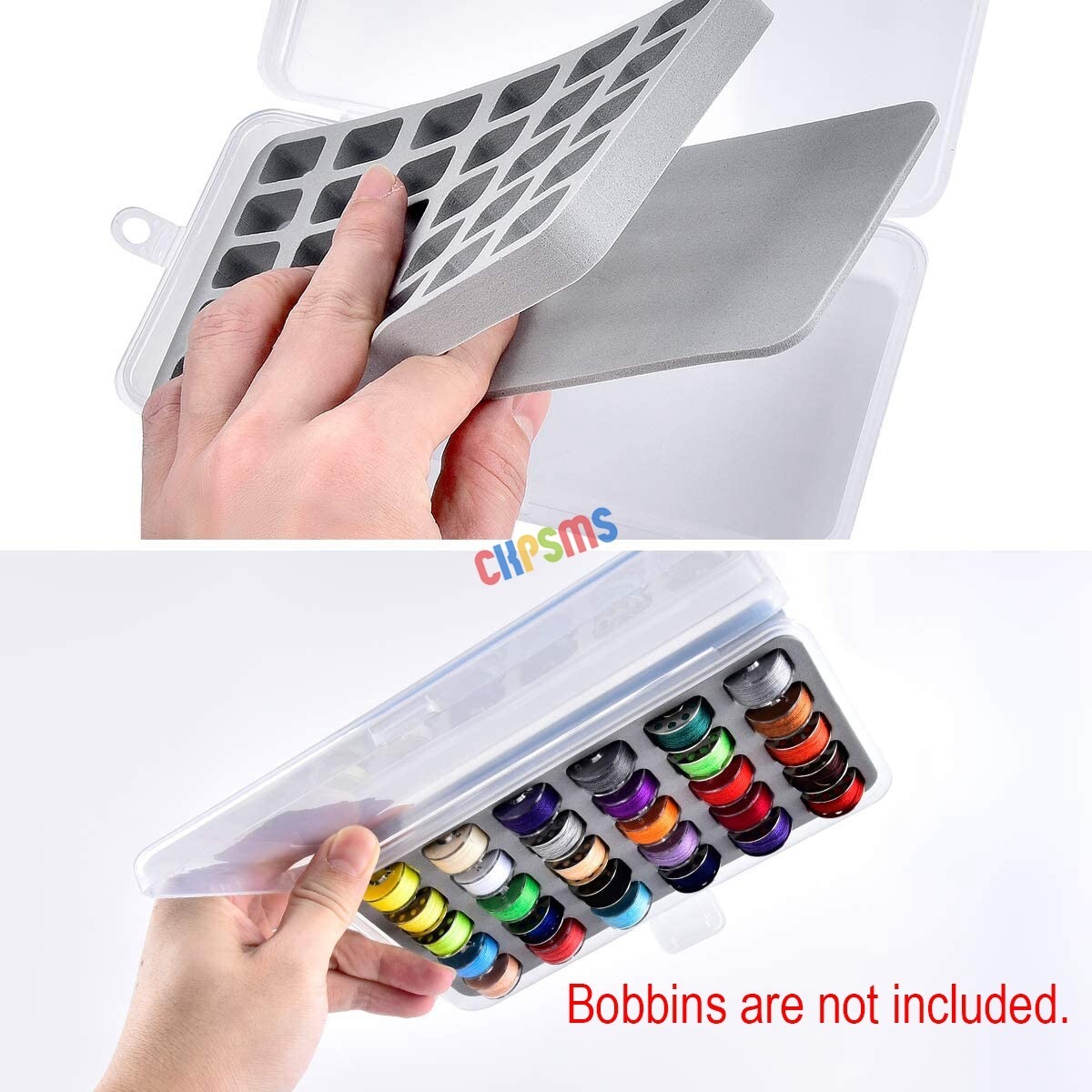 Bobbin Holder Storage Case / Box FOR 60PCS Bobbins (Box Only) Groove 0.5"×0.8"