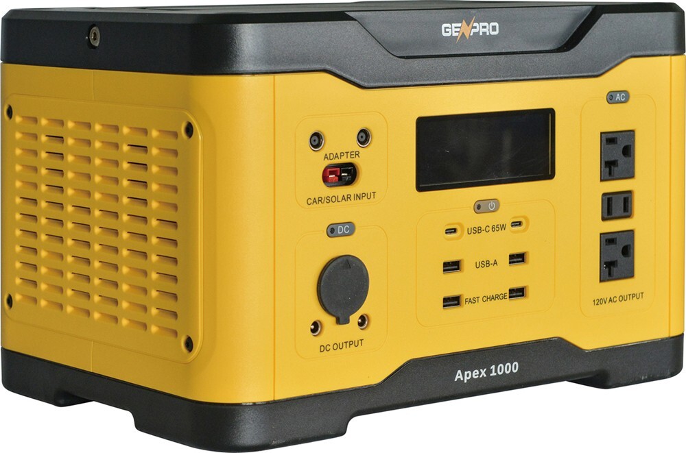 GenPro 1000 - High-Capacity Portable Power Station 1000W 1019Wh AC DC USB Wirel