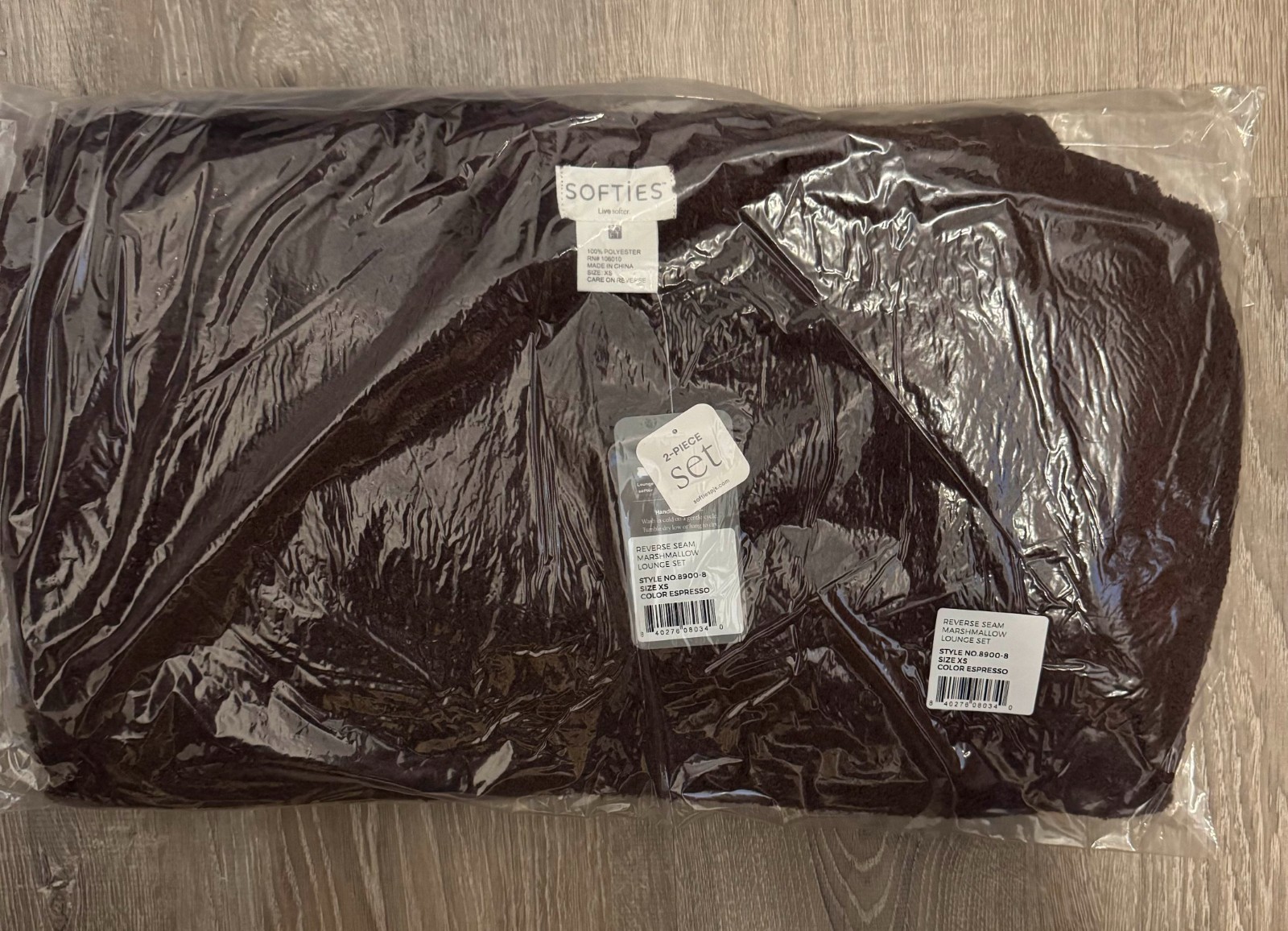 Softies Solid Marshmallow Reverse Seam Crew Neck Lounge Set -CHOOSE SIZE / COLOR