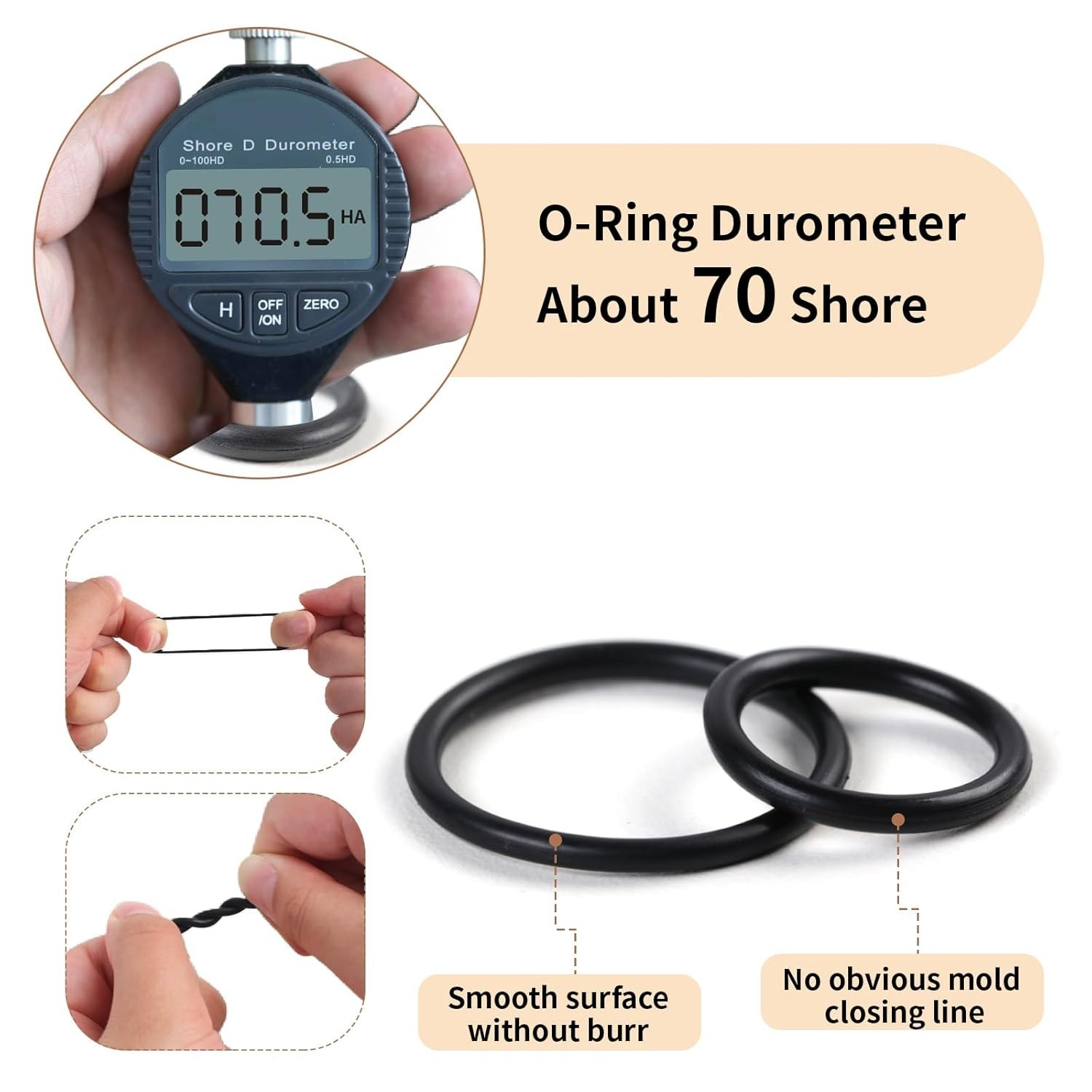 1050PCS O-Ring Assortment Kit | 21 Metric Sizes for Car Repair, Faucet, Air, Gas