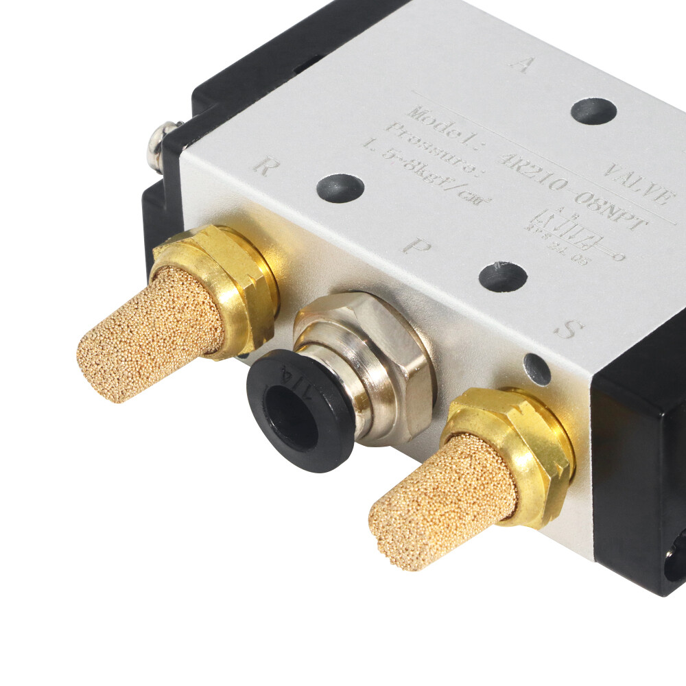 1pc 4R210-08 5 Ways 2 Position 1/4" Hand Lever Control Pneumatic Air Valve