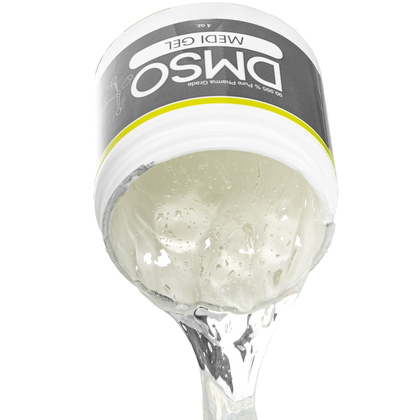 DMSO Gel 4 oz. Non-diluted 99.995% Low odor Pharma Grade Dimethyl Sulfoxide