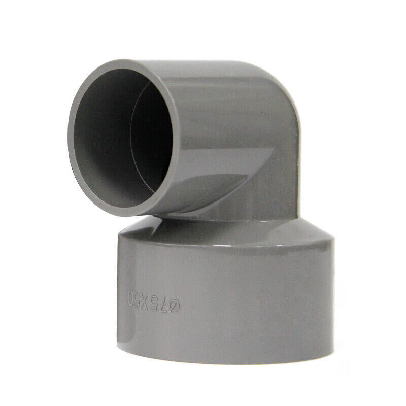 90 Degree Reducing PVC Water Elbow Connector Concentric Reduce Pipe 20mm-110mm