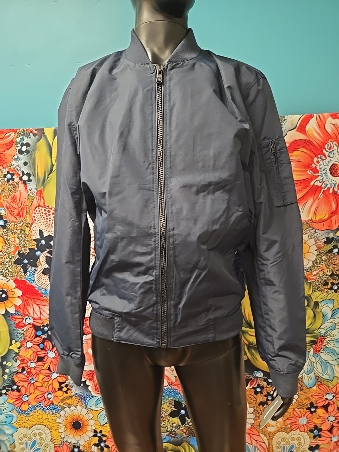 Michael Kors Men's Size Large Talson Bomber Jacket Midnight Blue