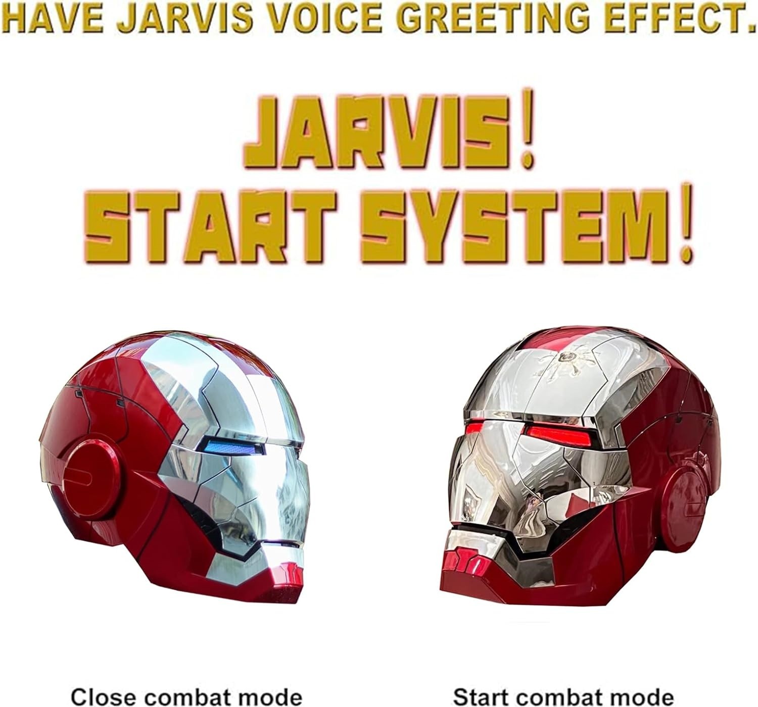 Iron Man 1:1 MK5 Jarvis Deformable Voice Control Wearable Helmet Christmas Mask