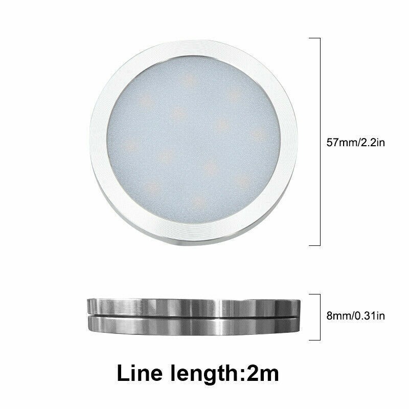 Under Cabinet Lighting LED Kit Kitchen Counter Closet Shelf Puck Light Hardwired