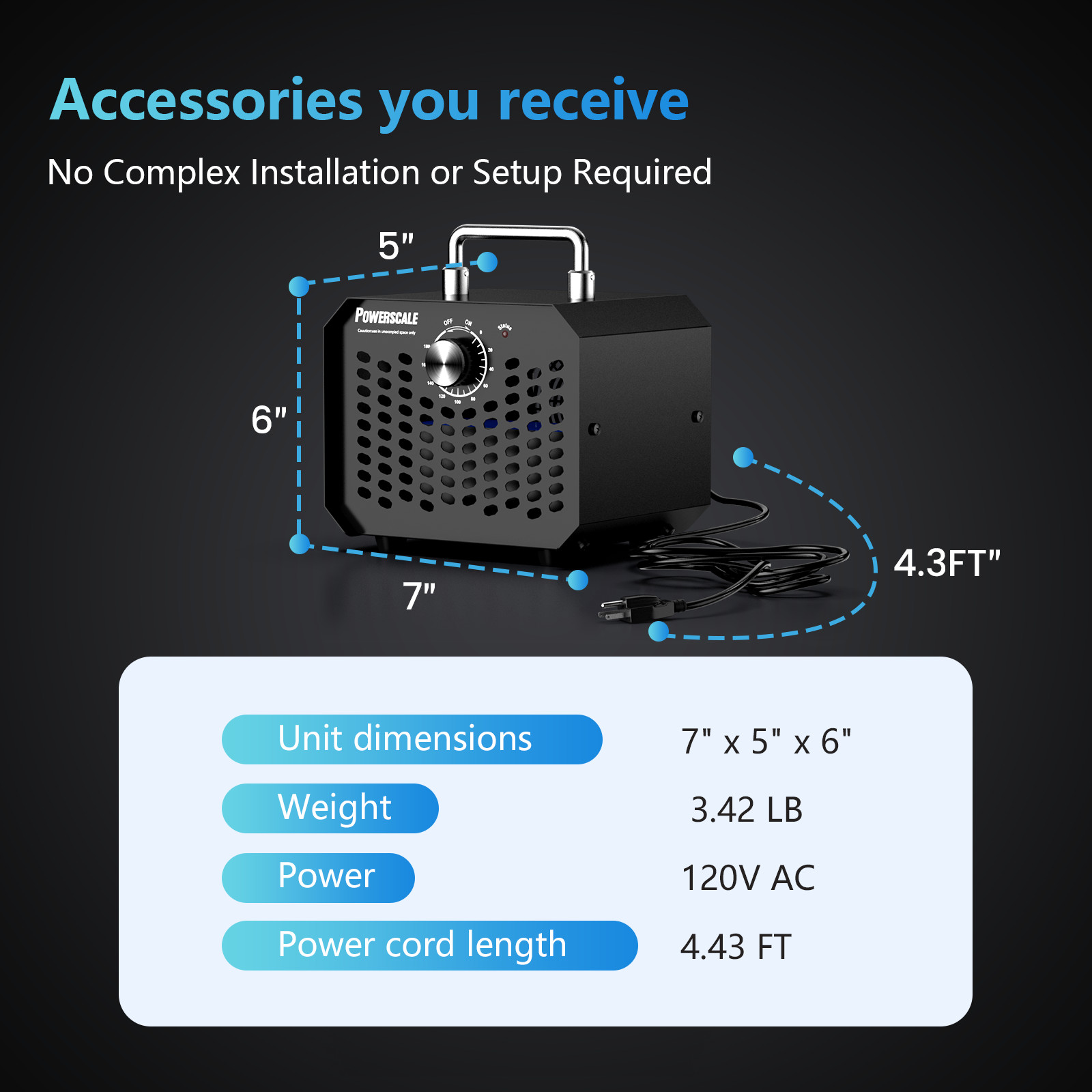 250000mg/h Ozone Generator Machine Air Purifier Ionizer Ozonator Timer for Home