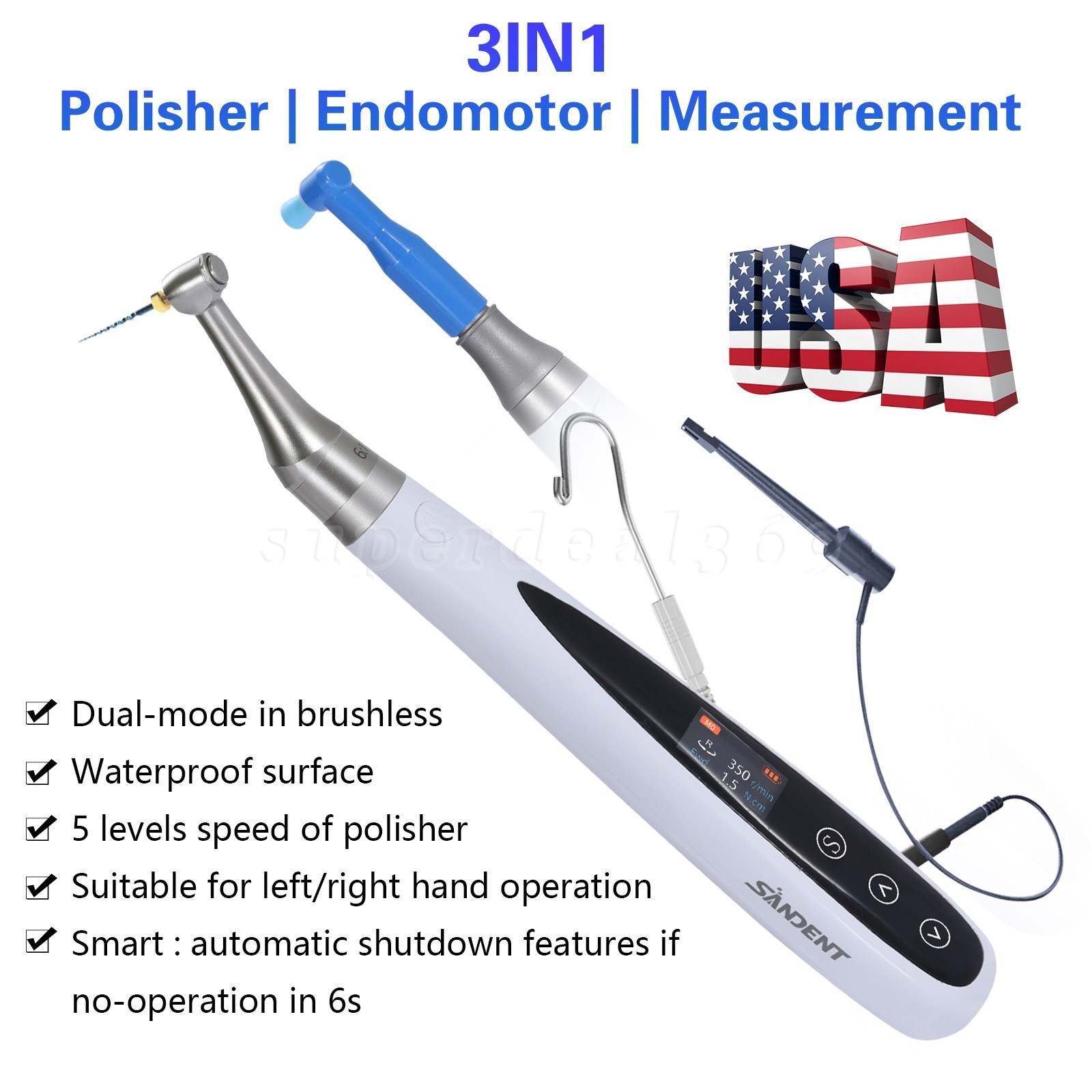 Dental Endo Gutta Percha Endodontic Heated Pen / 3in1 Endo Motor Apex Locator dp
