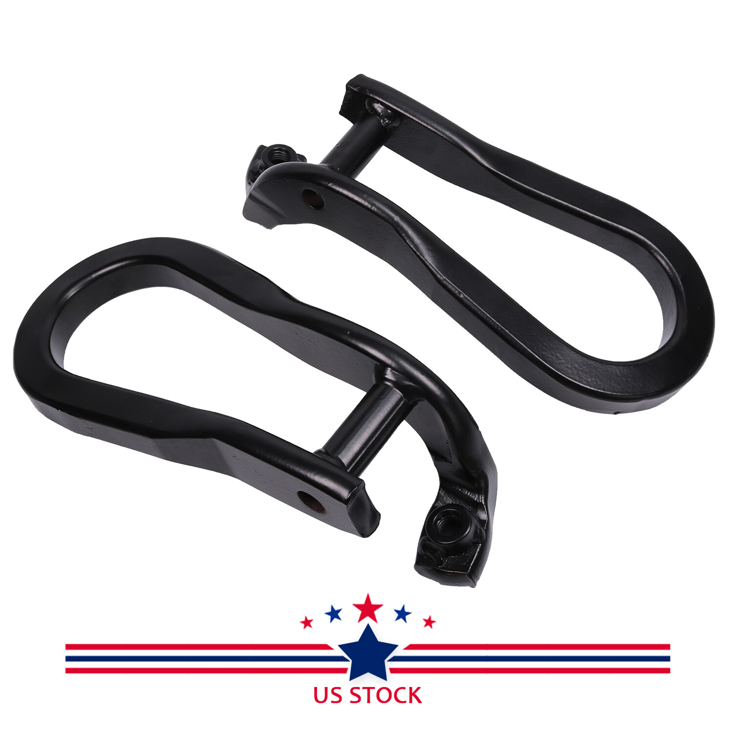 Pair Black Tow Hooks Kit 84072464 For 2015-2019 Silverado Sierra 2500HD & 3500HD