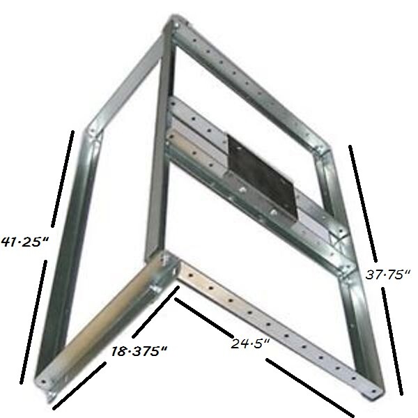 Non-Penetrating Antenna Mast Peak Roof Mount - EZ PNP