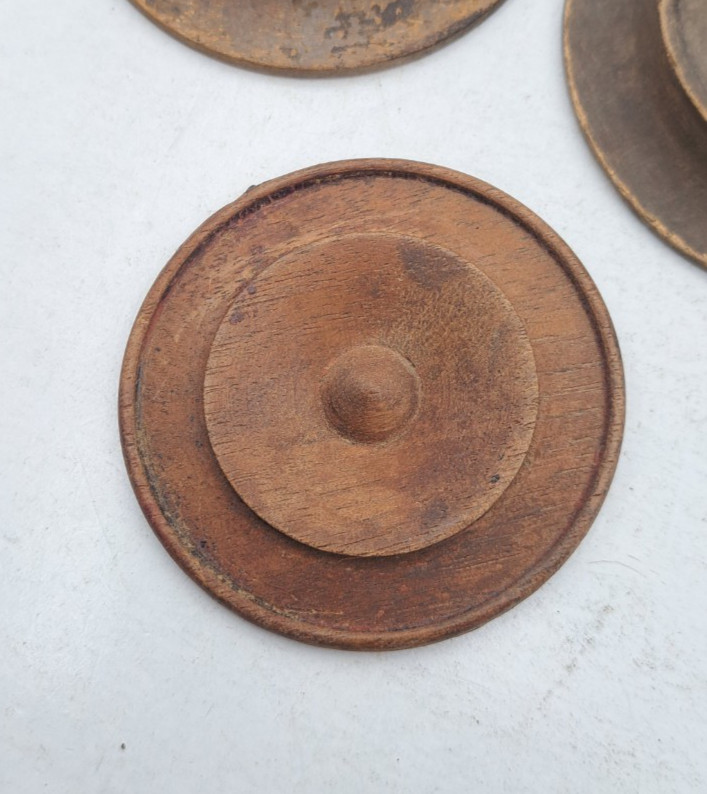 Antique Wooden Decorative Rosette Furnisher Wall Decorations Old Vintage Lot