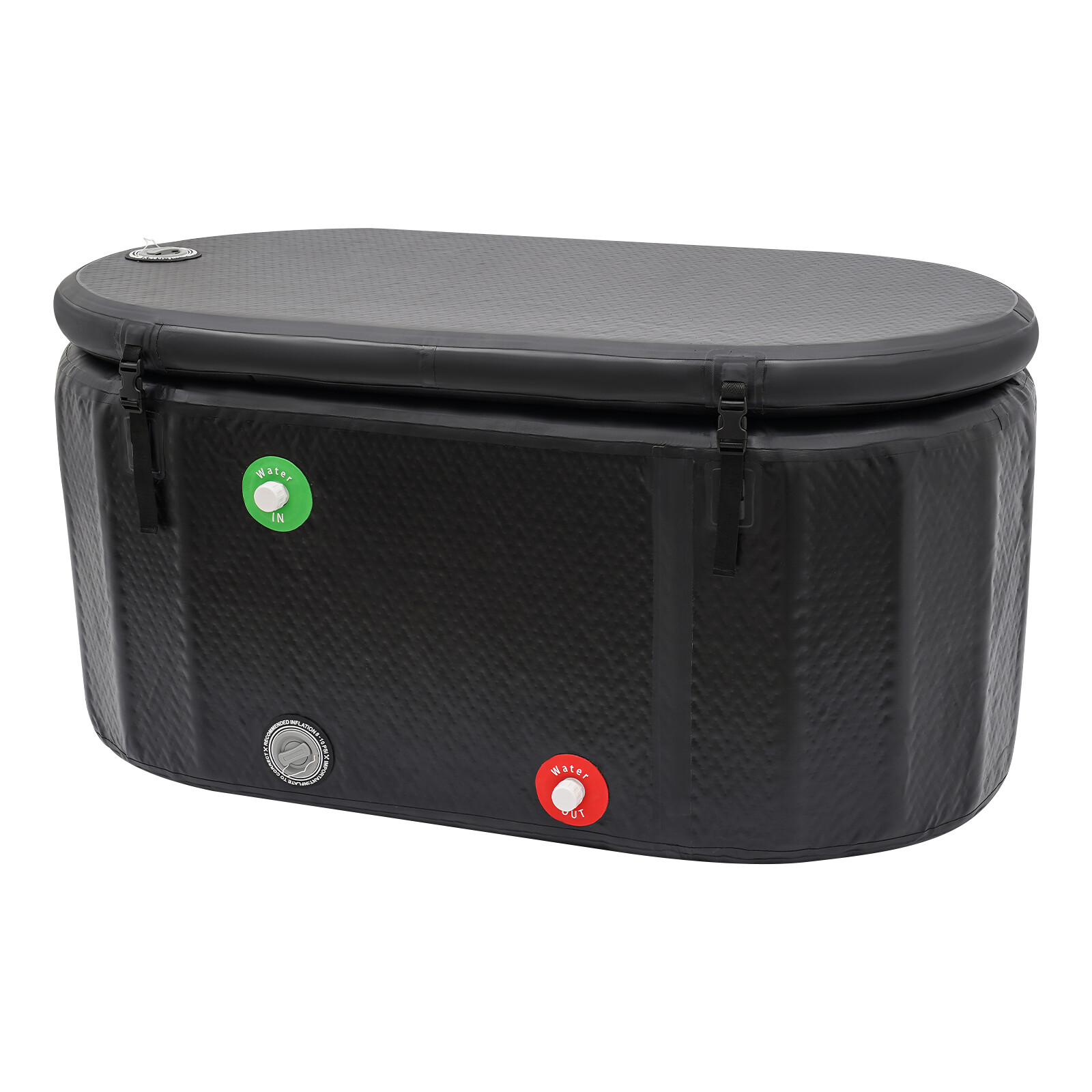 98 Gallon Ice Bath Tub Portable Inflatable Cold Plunge w/ Cover for Home Gym