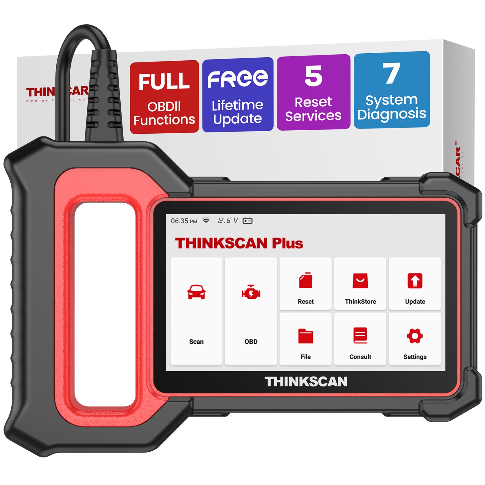 OBD2 Scanner Thinkscan Plus S7 Car Auto Diagnostic Tool ABS SRS BCM IC AC New