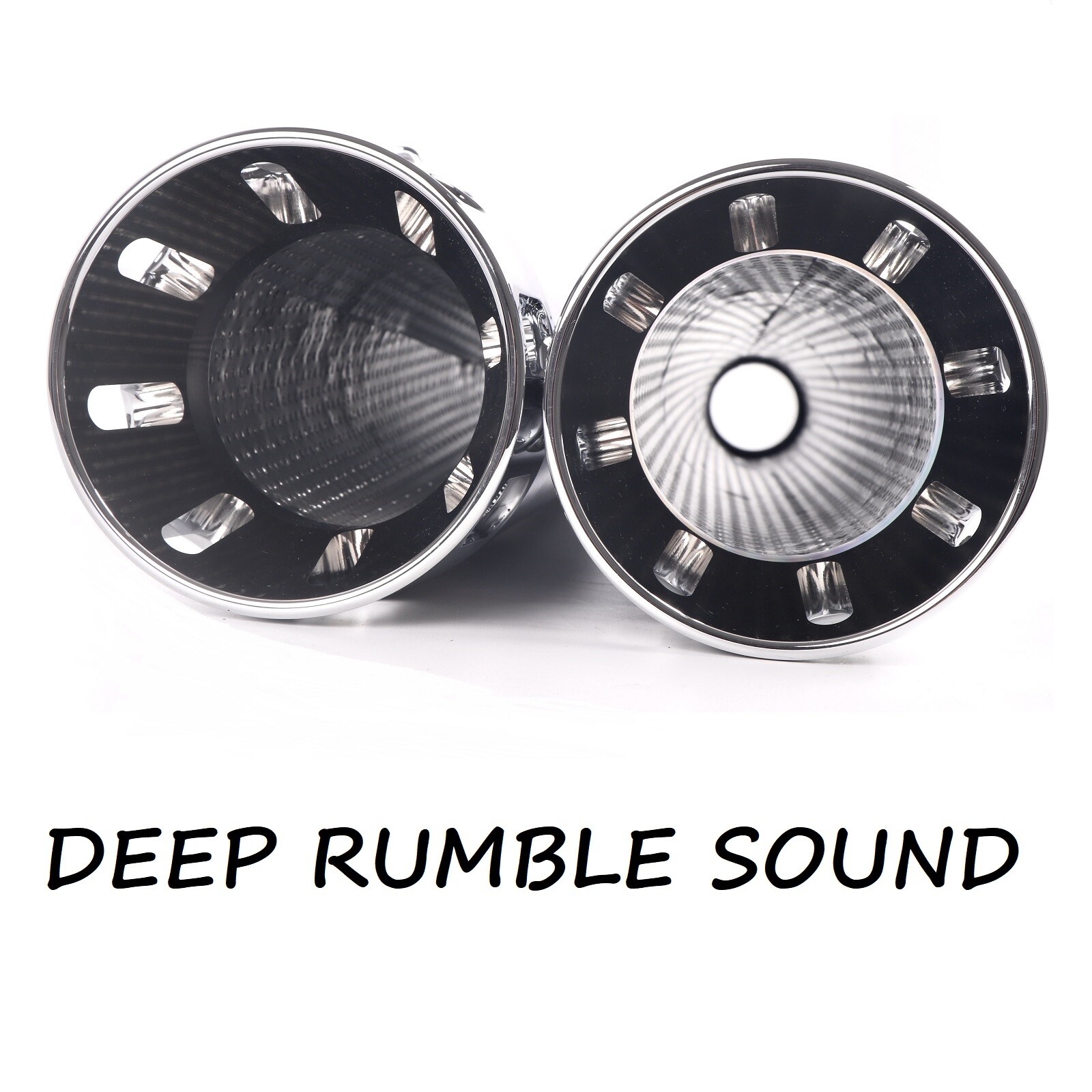 SHARKROAD 4.4" Slip Ons Megaphone For Harley Exhaust 95-16 Touring Great Sound