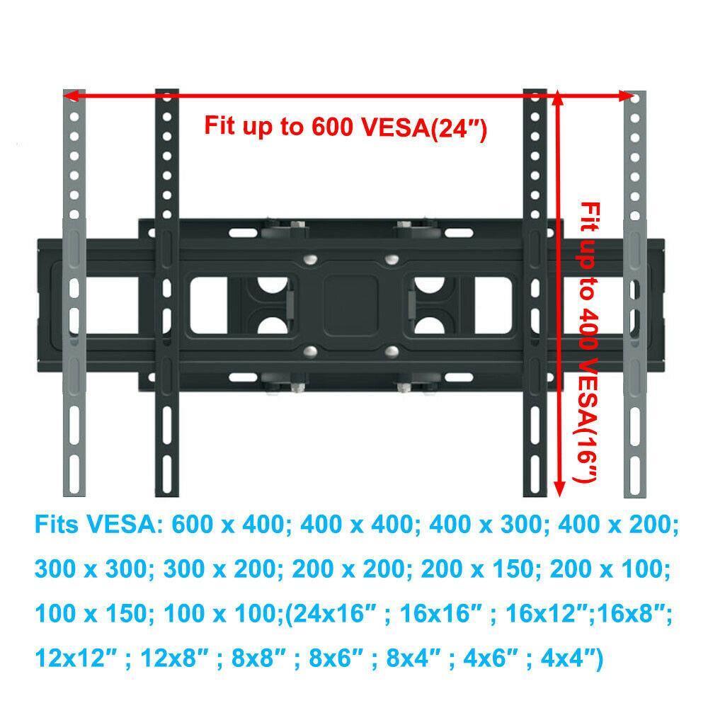 Full Motion HDTV TV Wall Mount Bracket 32 36 37 40 42 47 50 52 55 60 65 70 inch
