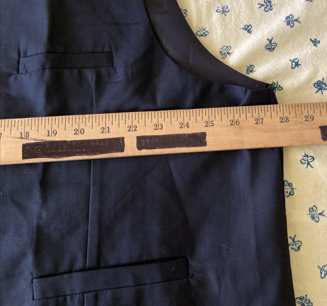 Men's Aoyog Formal Business Suit Vest 5 Buttons Size 4XL Black *NEW*