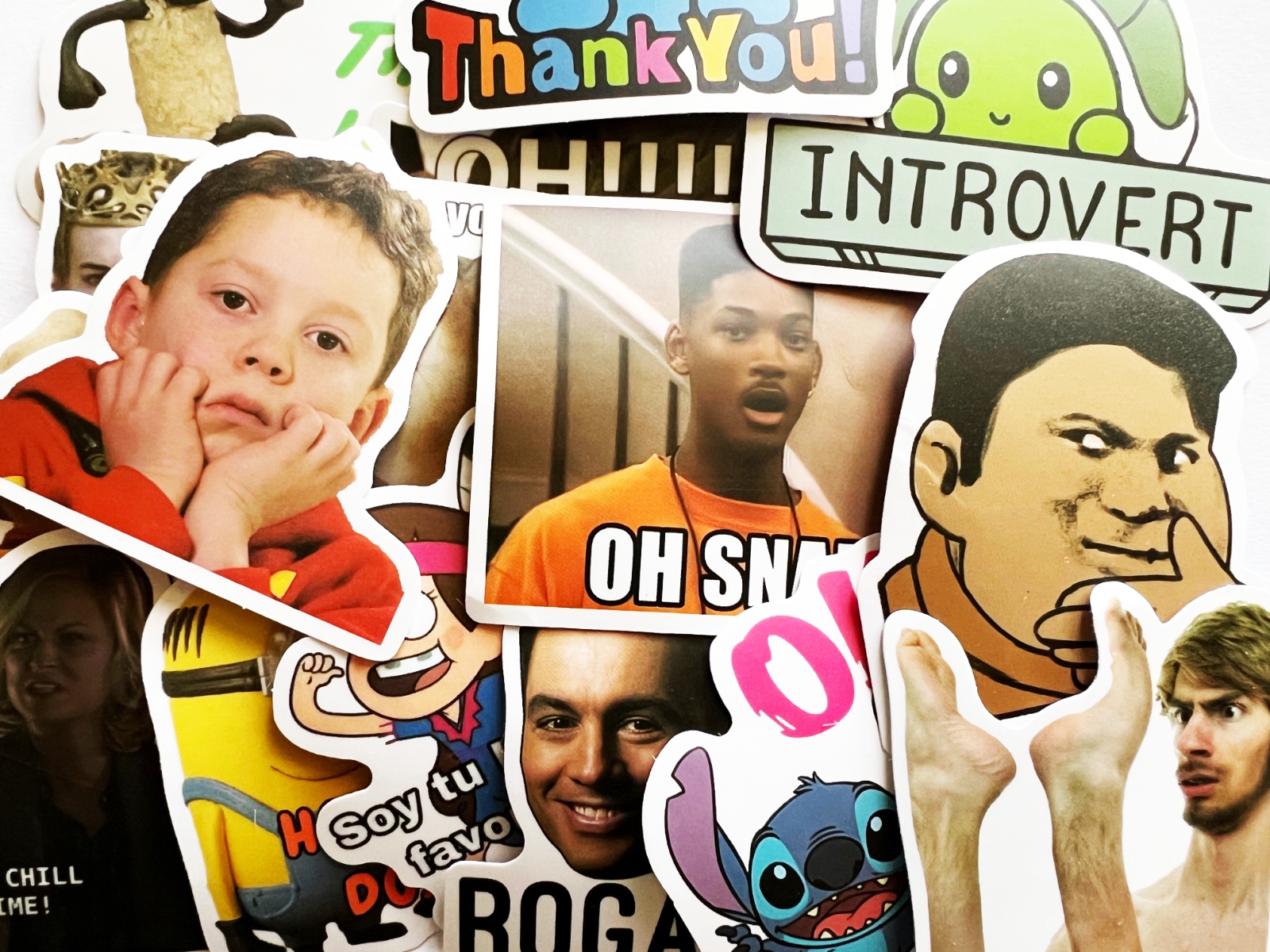 10-100 Throwback Memes and Funny References Sticker Pack Waterbottle Laptop