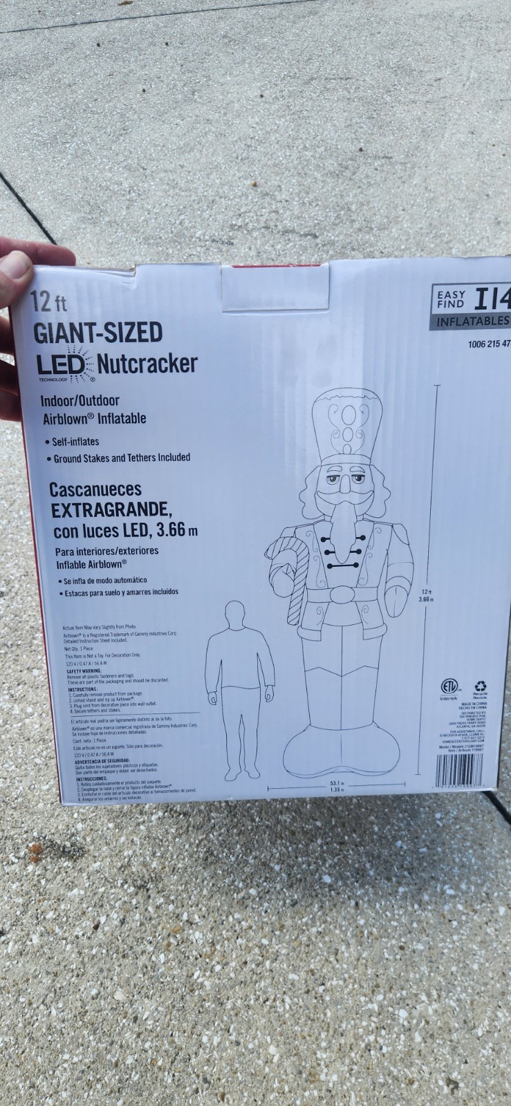 RARE Home Accents 12ft LED Nutcracker Inflatable Gemmy Airblown – Tested