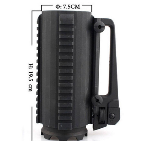 Black Tactical Battle Mug Detachable Carry Military Rail Mug Cup Hunting Kit New