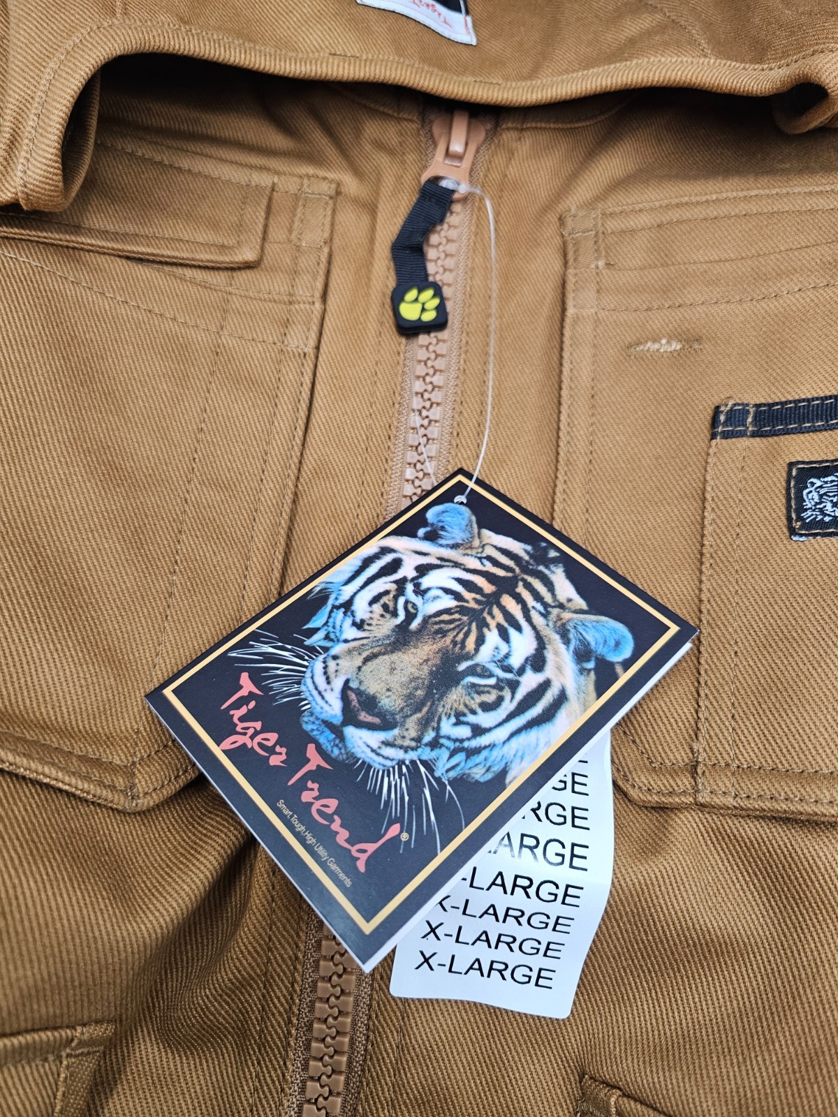 Tiger Trend 401001555XL Utility Tool Vest, Rugged Construction XLarge - Brown