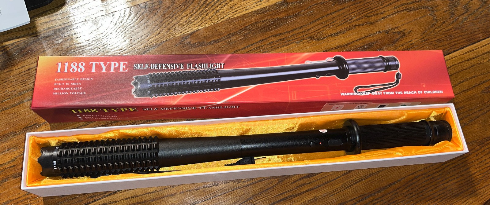 Stun Gun for Men & Women – All-in-One Security 1188-Stun Baton free shipping 16"