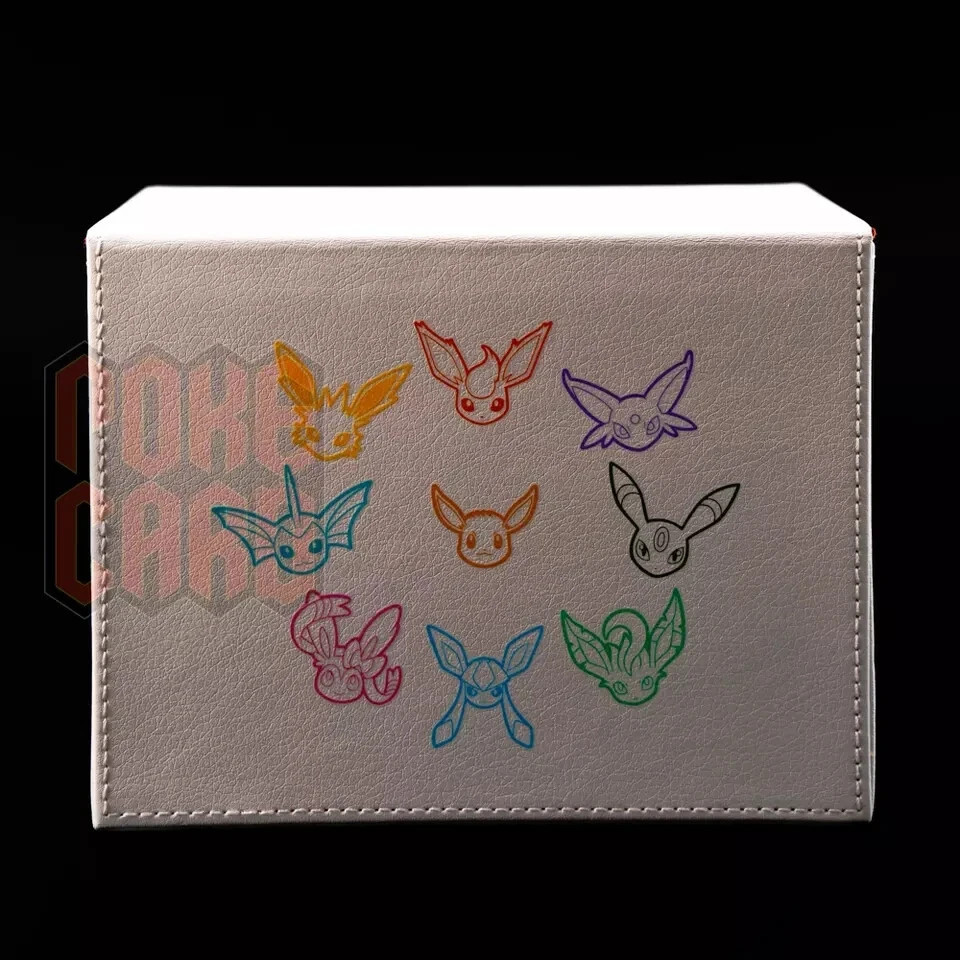 US Stock Pokemon CHN EEVEE Playmat+Card deckBox+Storage box+DIce+Damage Counters