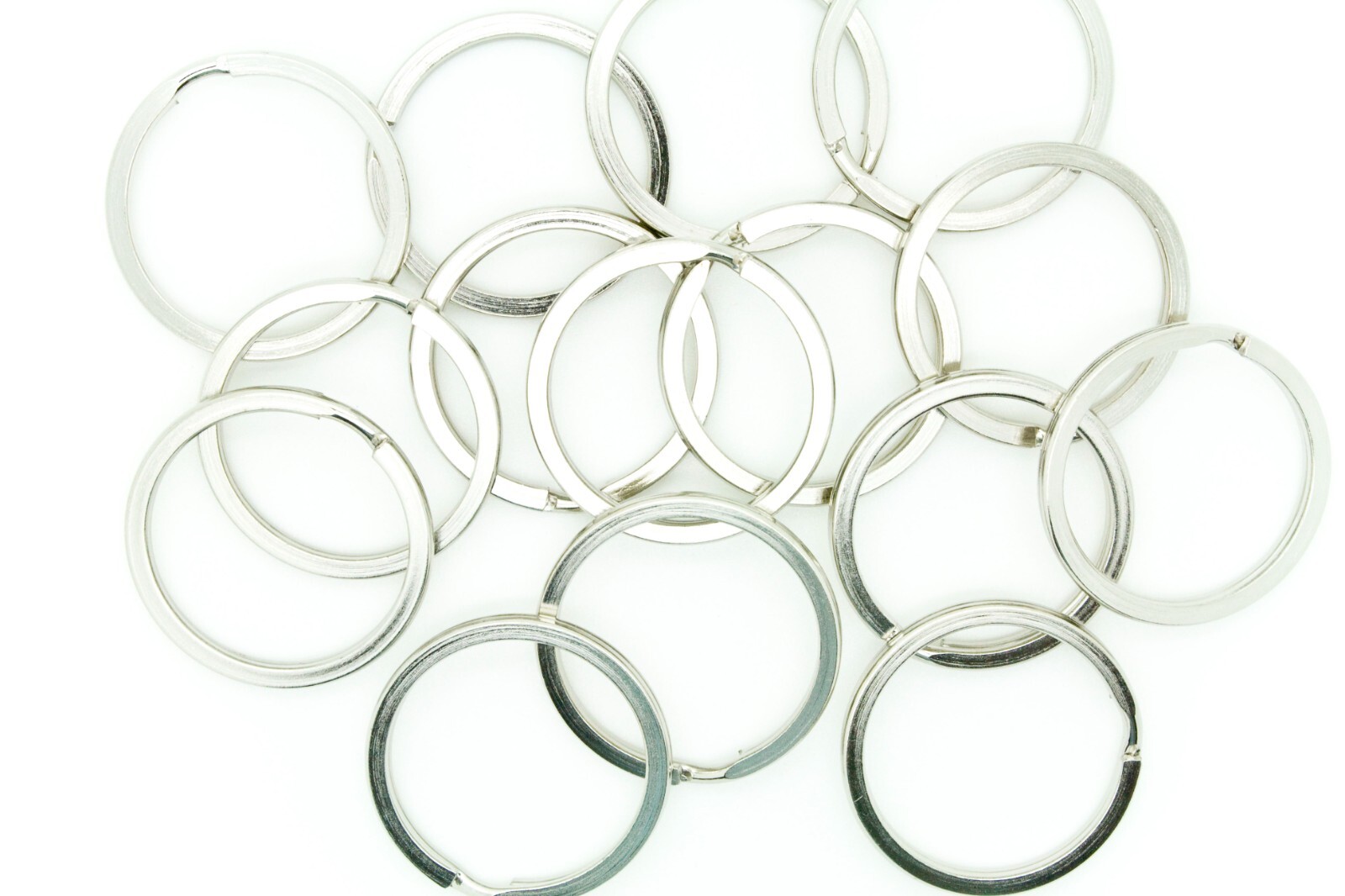 50 100 500 1000 pcs 30mm Metal Key Rings Split Rings Heavy Duty Keychain Gift