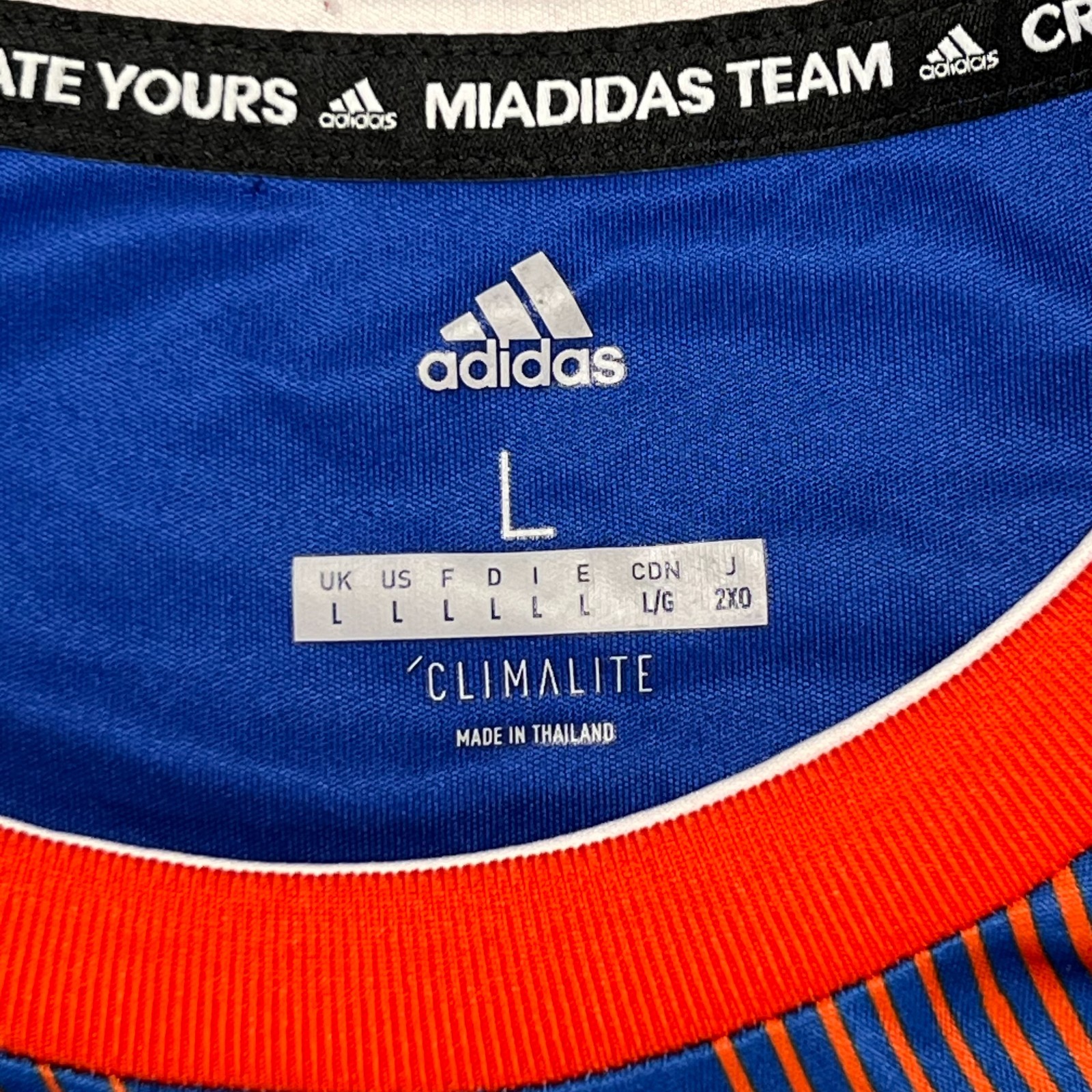 adidas Jersey Mens Large Blue Orange FC Cincinnati Soccer MLS 2019 Climalite