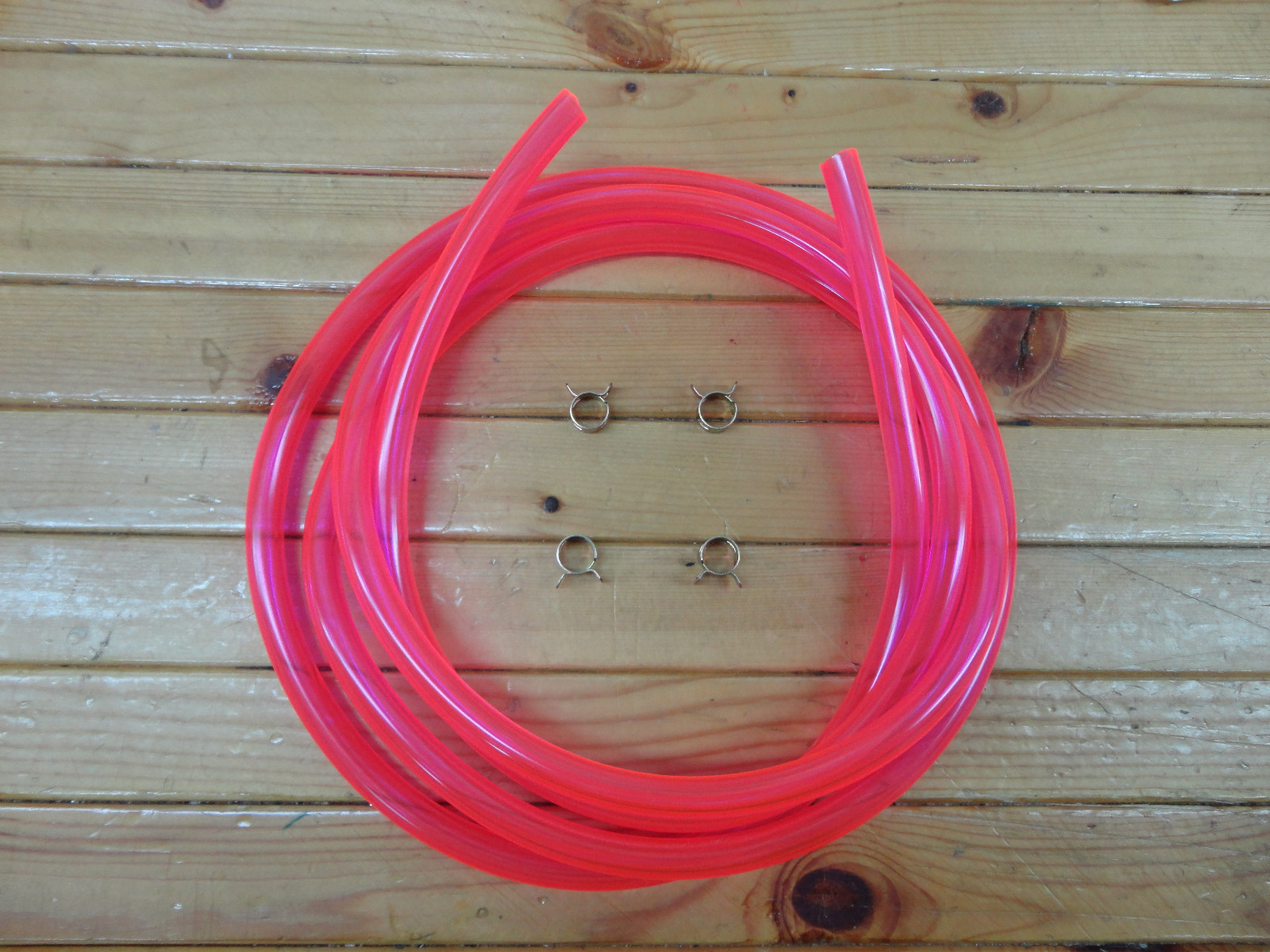 TRANSLUCENT PINK 1/4" I.D. FUEL LINE KIT SNOWMOBILE DIRT BIKE QUAD MOTORCYCLE