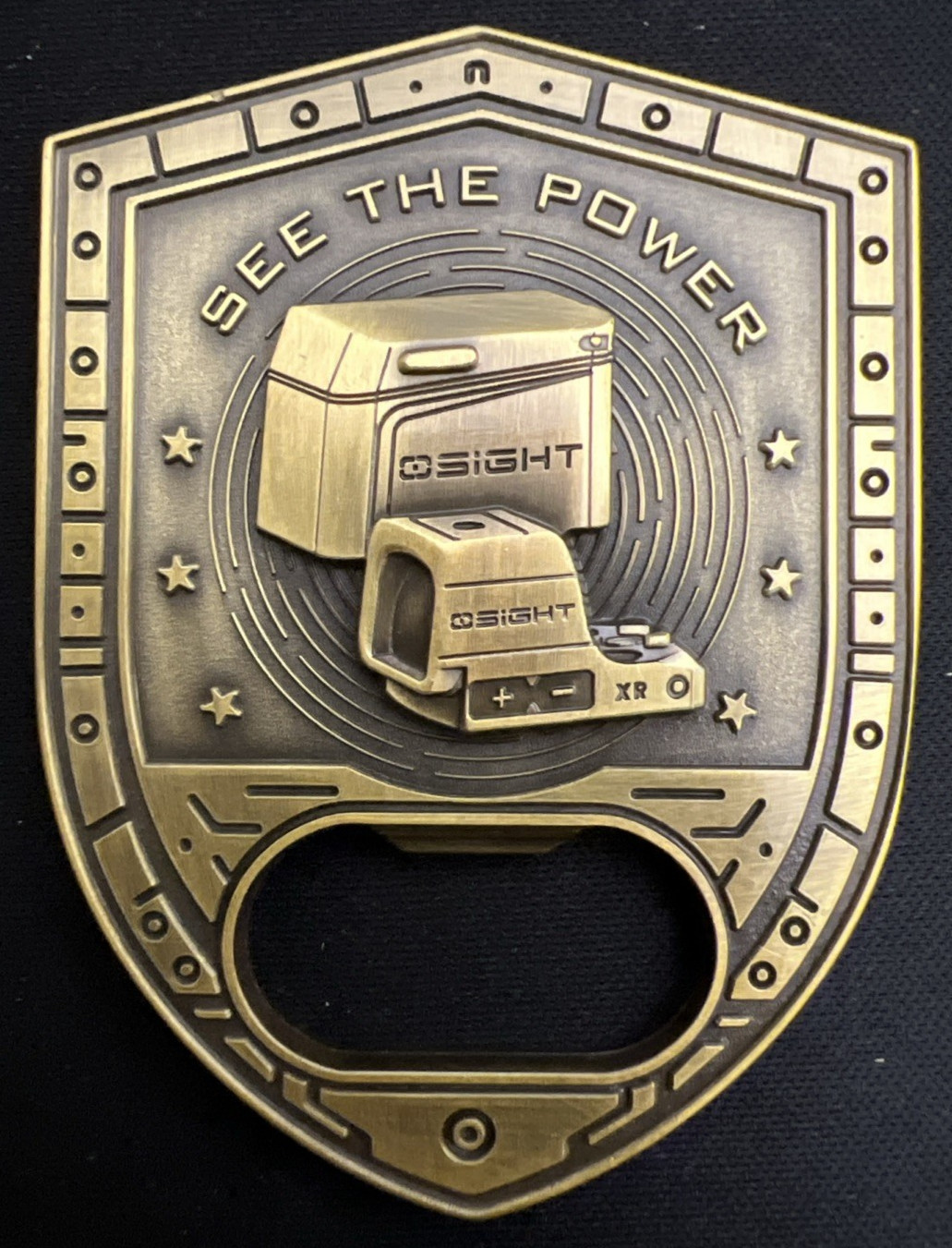 Osight 1st Anniversary BRASS Bottle Opener Limited Edition Olight Swag - NEW