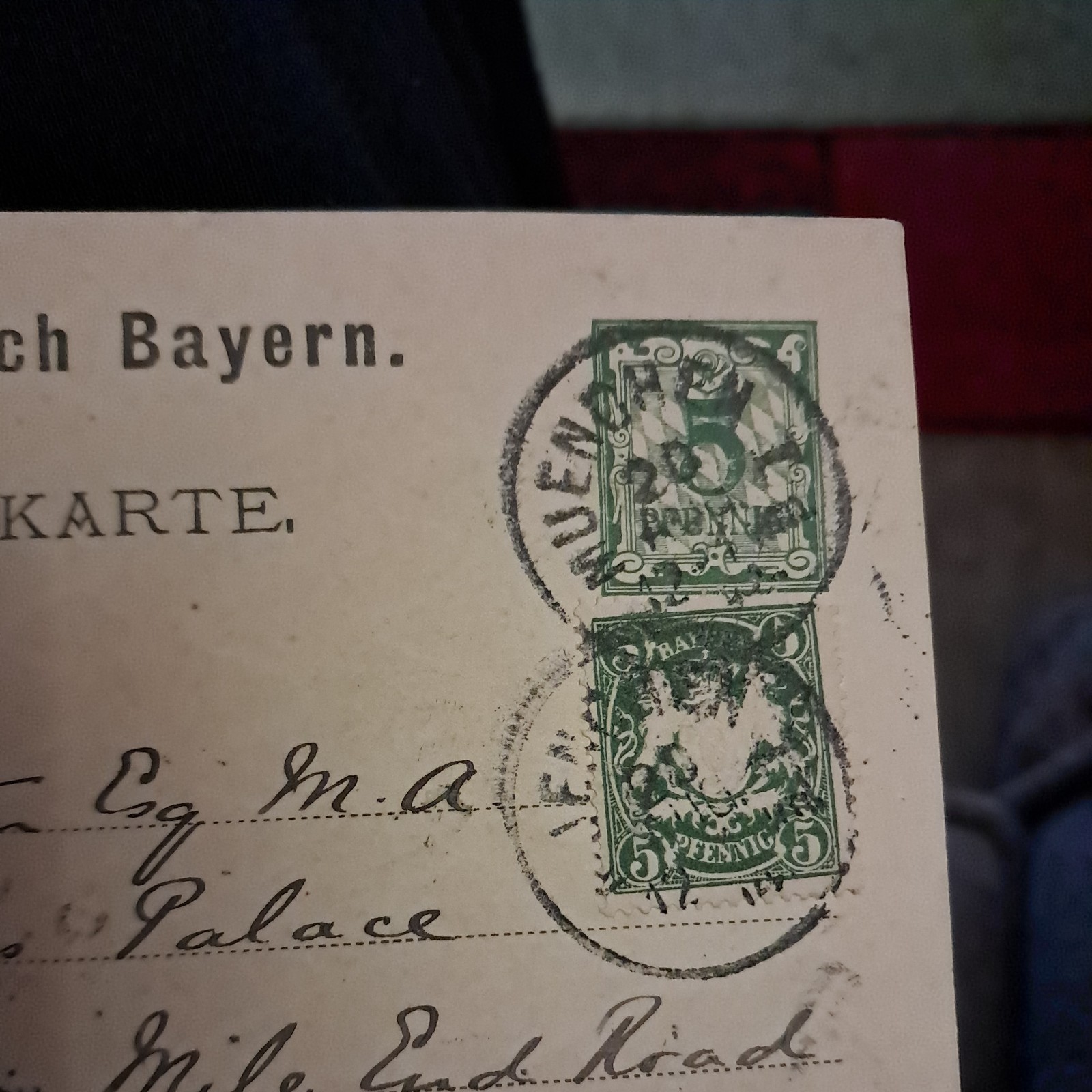 1894 GERMANY TO UK POSTCARD