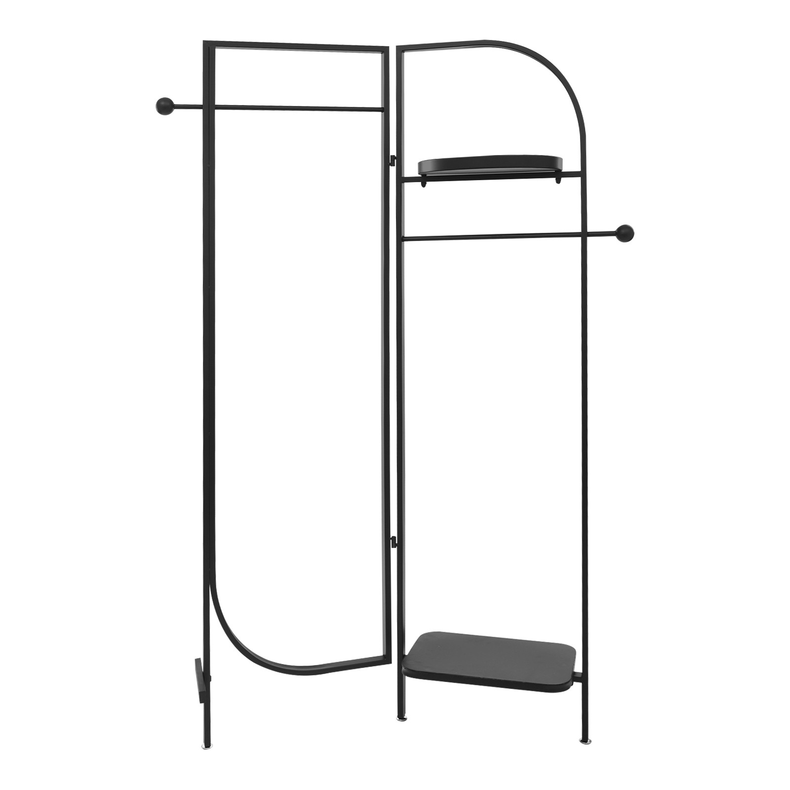 Clothes Display Stand, Black Clothes Display Rack, Freestanding Garment Rack
