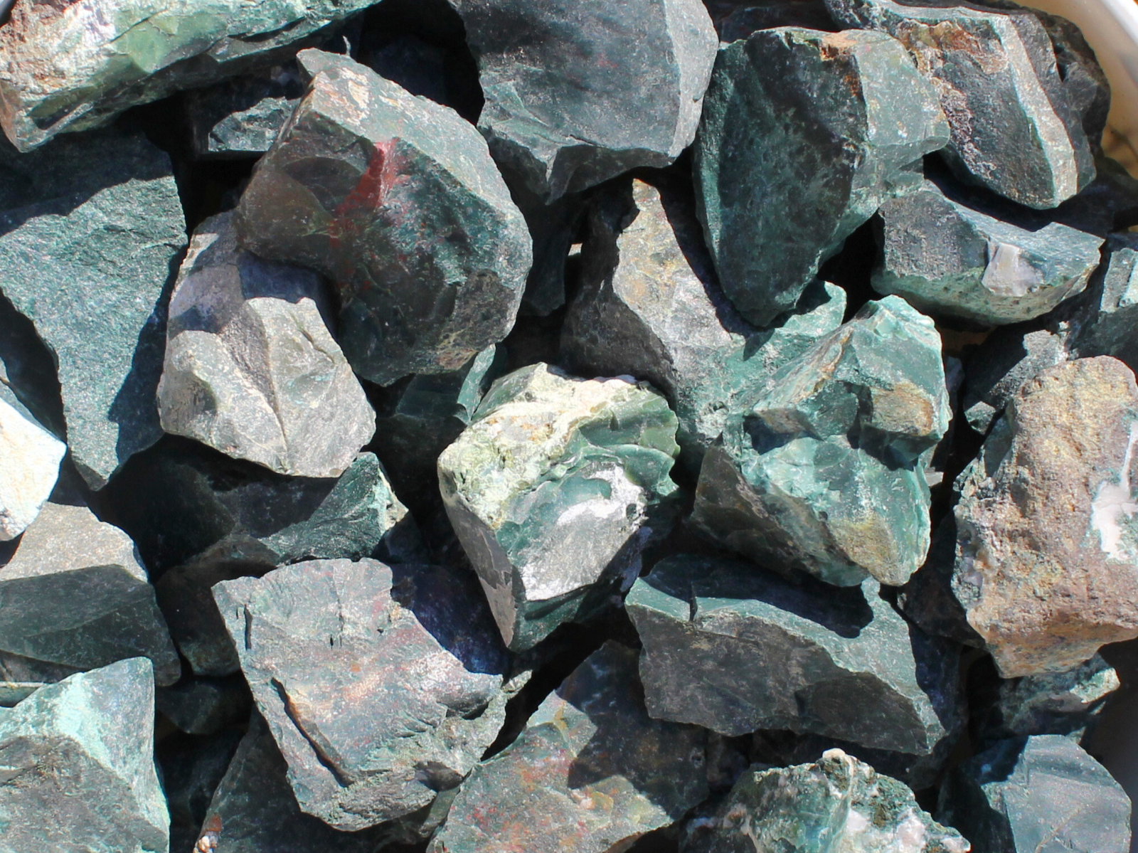 Green Bloodstone - Rough Rocks for Tumbling - Bulk Wholesale 1LB options
