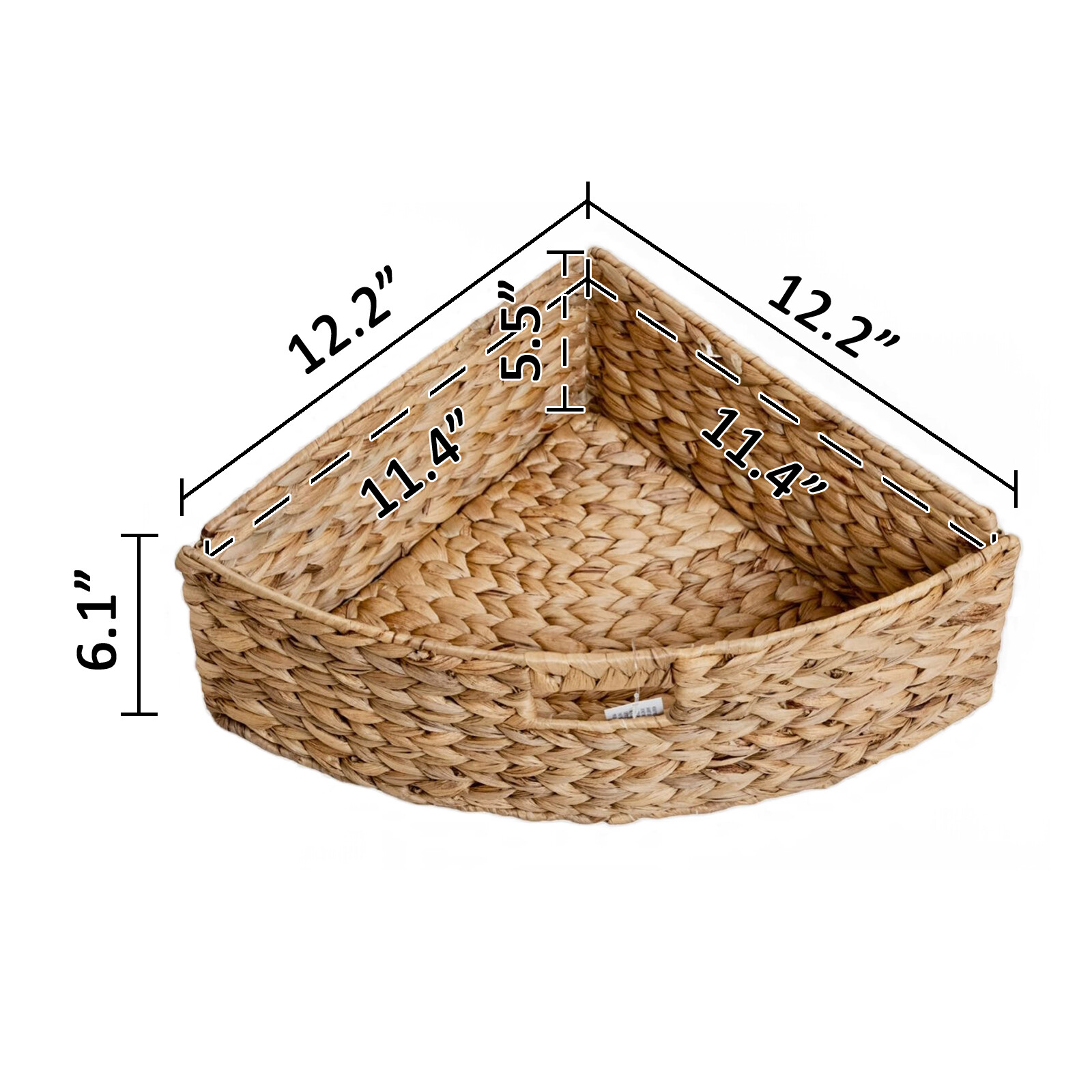 3 Tier X-Side Corner Table Storage Cabinet with 3 Wicker Baskets (Collectible)