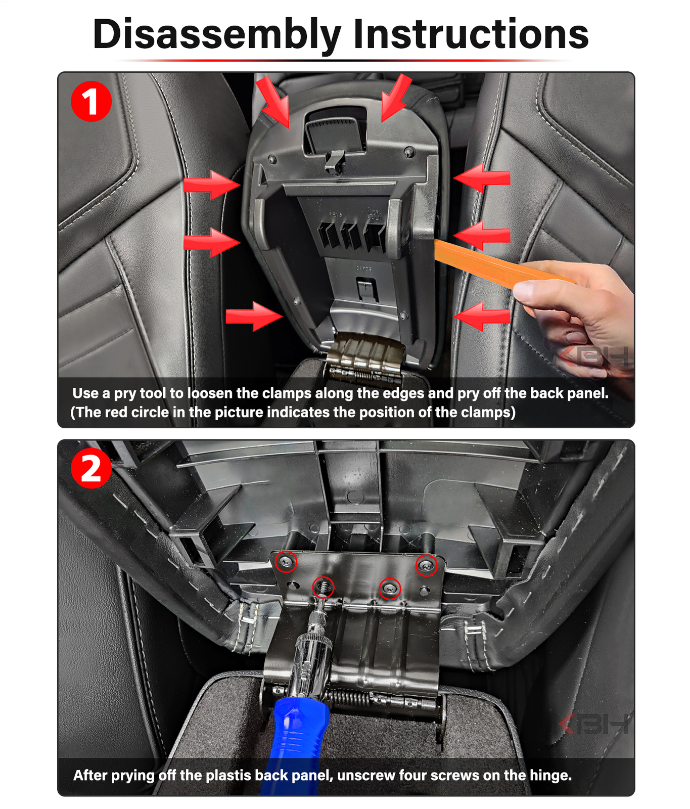 Fits 2011-2019 Ford Explorer Center Console Lid Armrest Leather Cover Trim Black