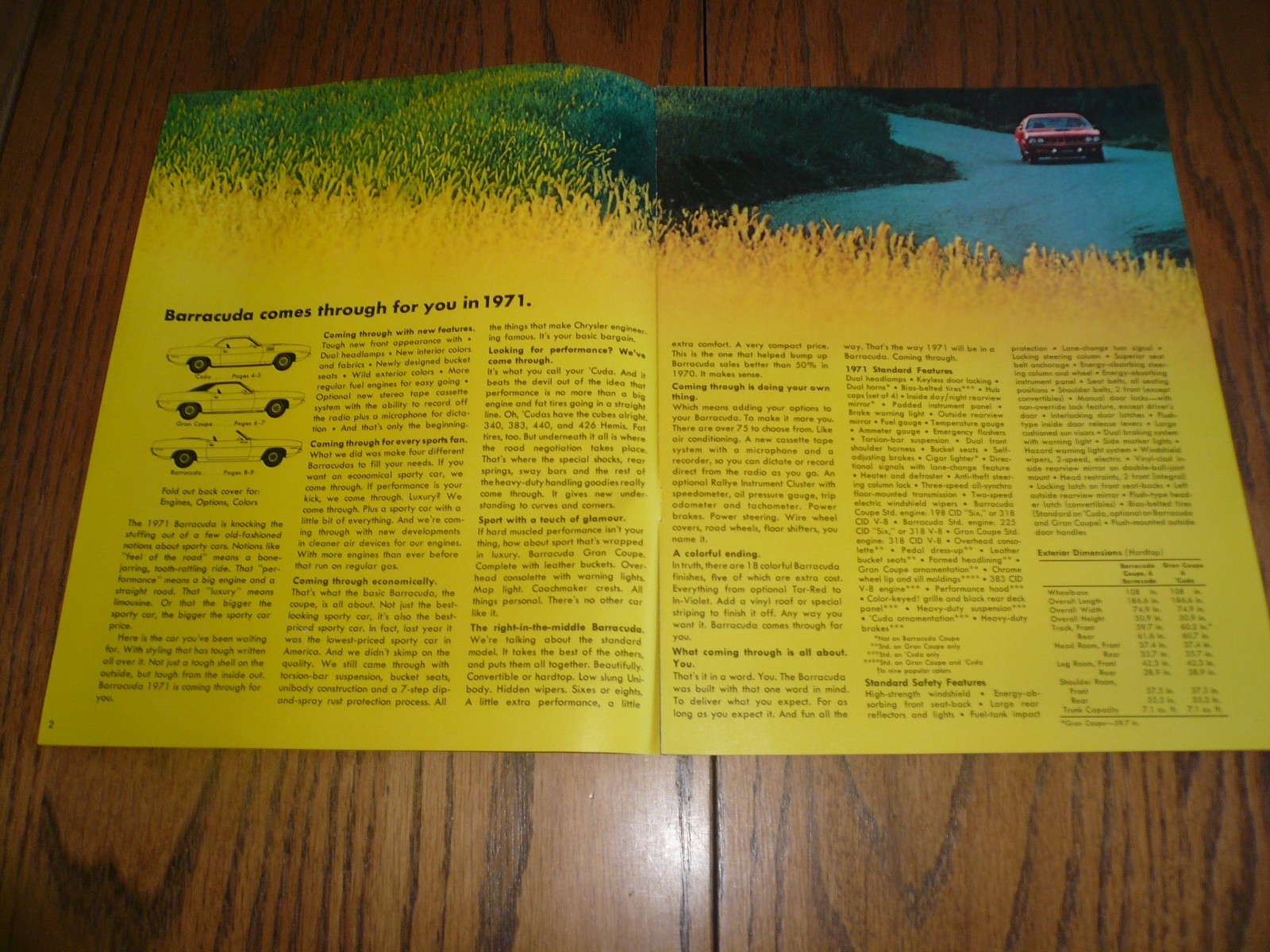 1971 Plymouth Barracuda Sales Brochure - Vintage Original