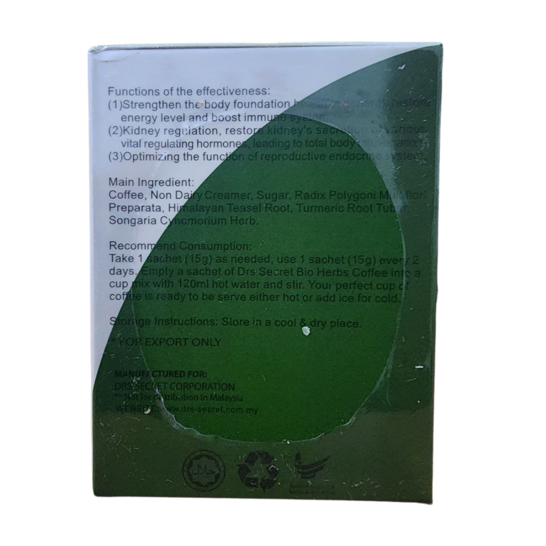 10 X Green Coffee Secret Original Natural Herbal 6 sachets - Express Shipping